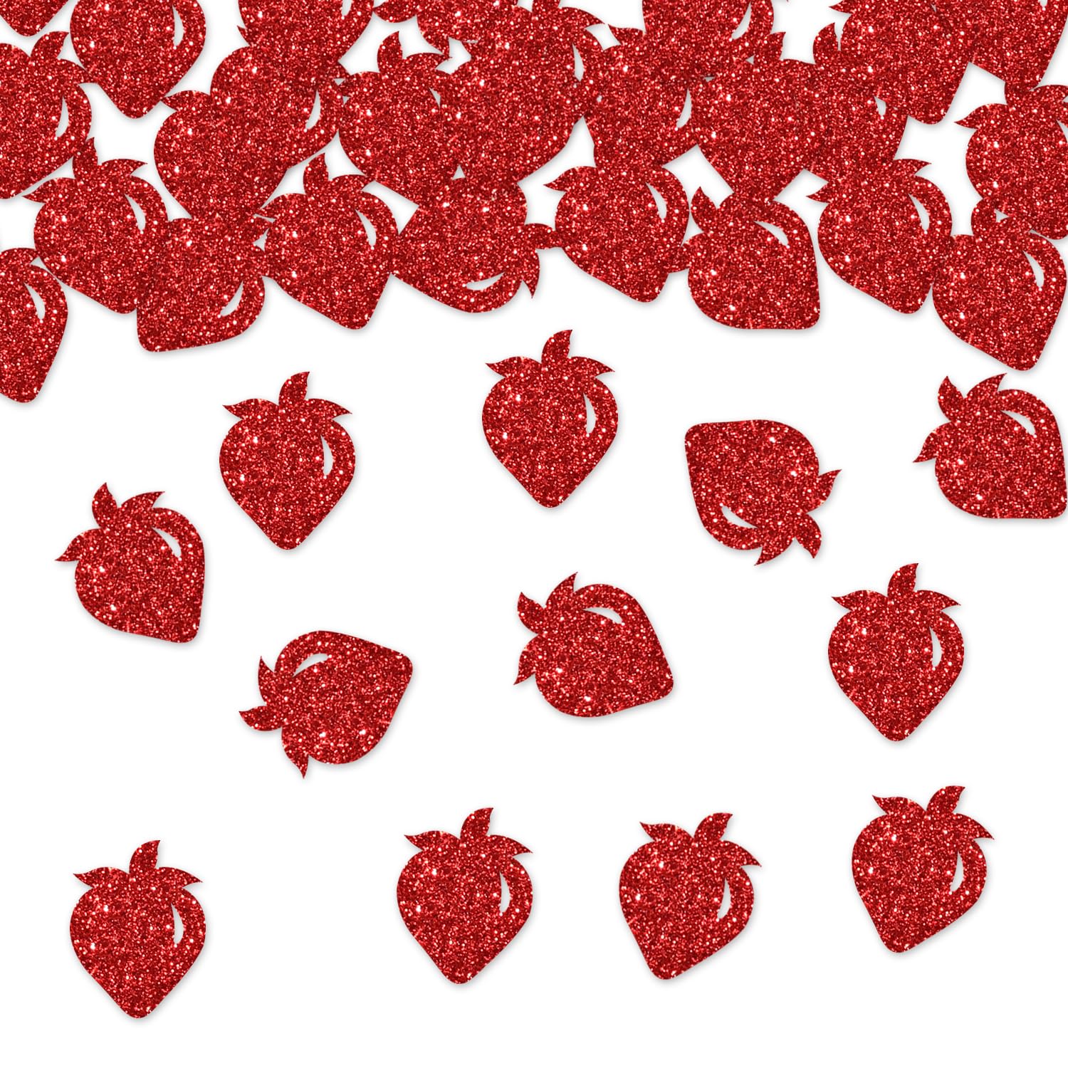 Erdbeer-Tischkonfetti, Erdbeer-Geburtstagsdekorationen, Beeren-Süßigkeit,  Erdbeere, Babyparty-Tischdekorationen, Obst-Mottopartyzubehör, Roter, image size:1500x1500