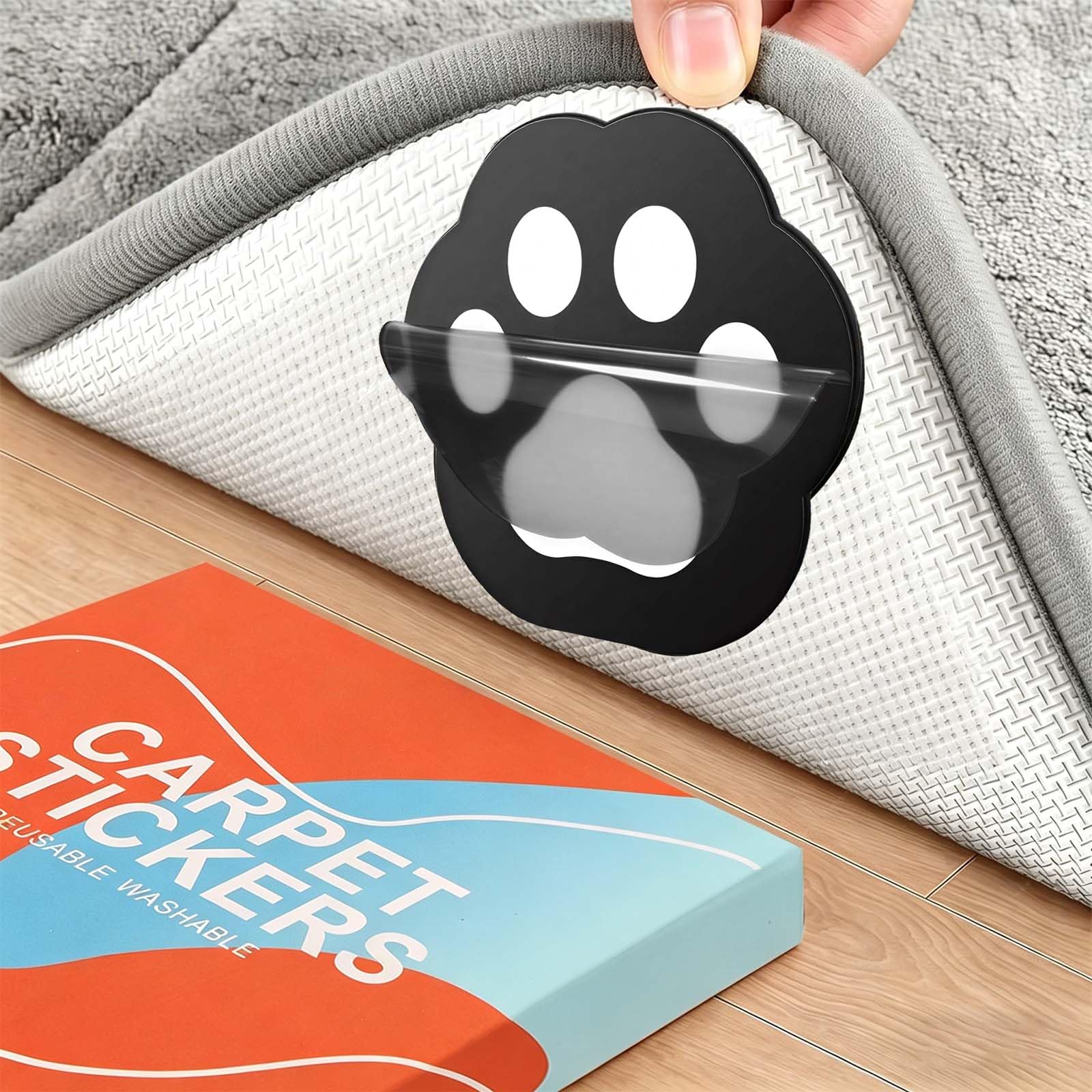 Rug Gripper for Carpet with Cat-Paw Shape Suitable for Hardwood, 6PCS