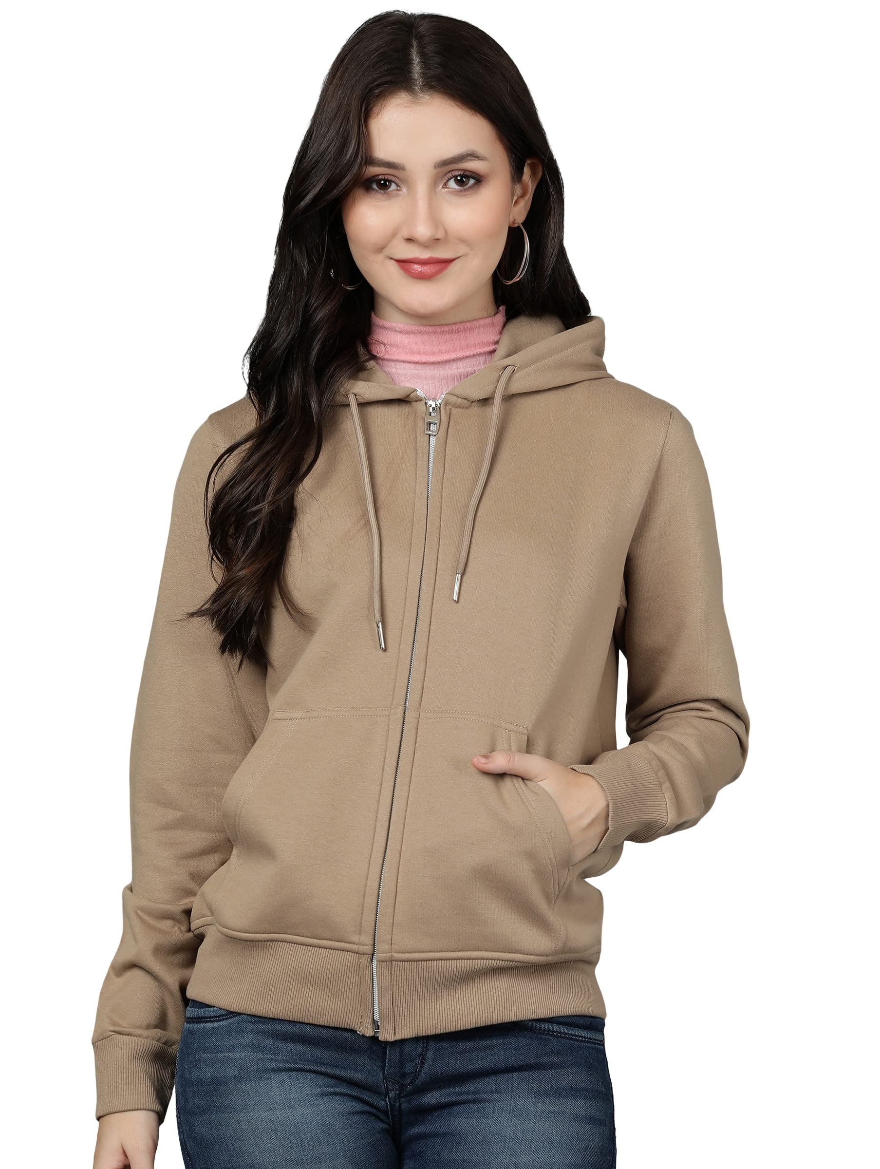 Alan Jones Clothing Women's Cotton Hooded Neck Sweatshirt