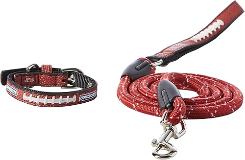 NFL Dallas Cowboys granulada de juguete Fútbol collar & Medium Correa Regalo Pack, talla única), color café