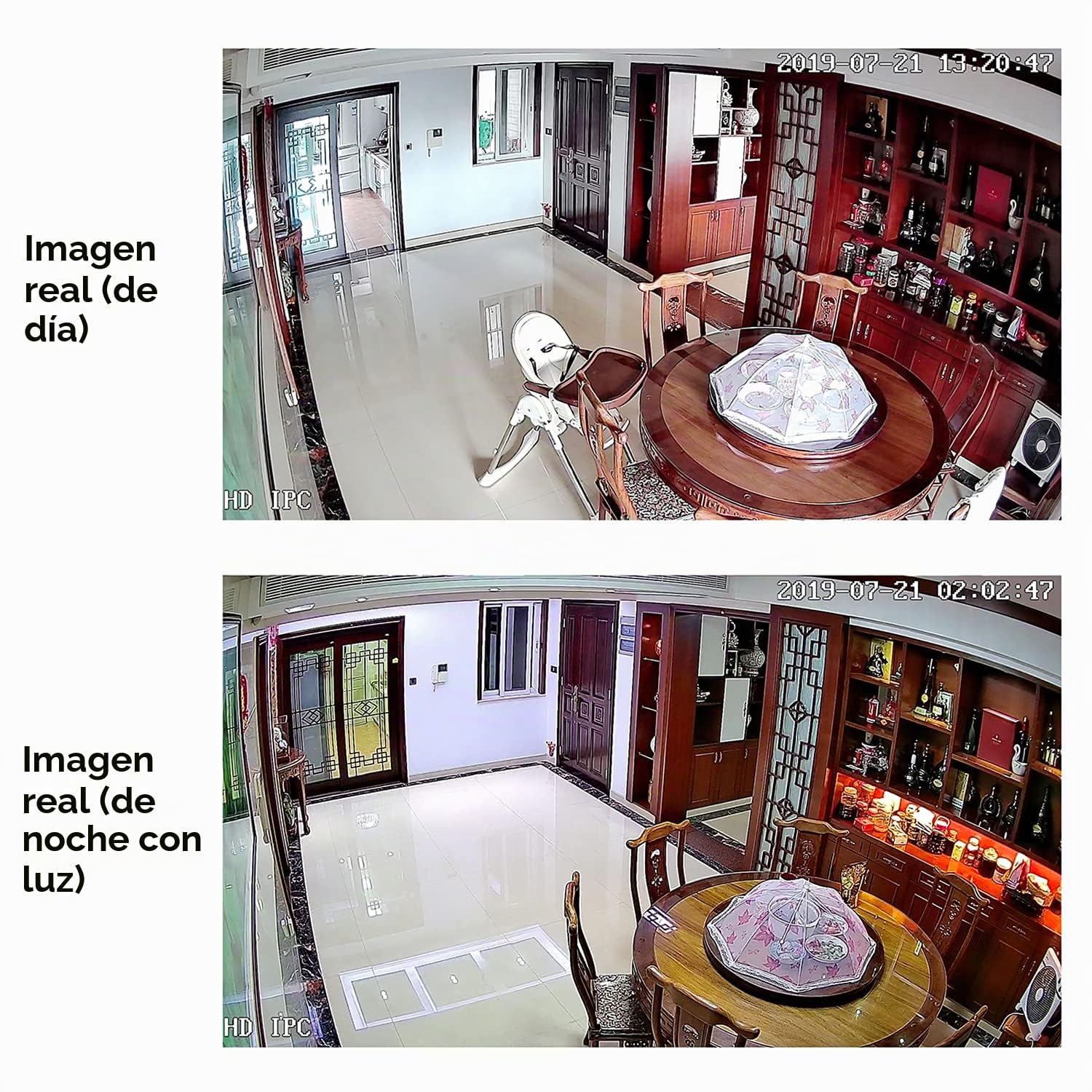 Revotech HD 3MP Cámara IP PoE para Interiores con Audio, Domo Cámara de Seguridad Visión Nocturna por Infrarrojos Vista Remota P2P Cámara CCTV H.265/H.264 (I3006-POE-Audio)