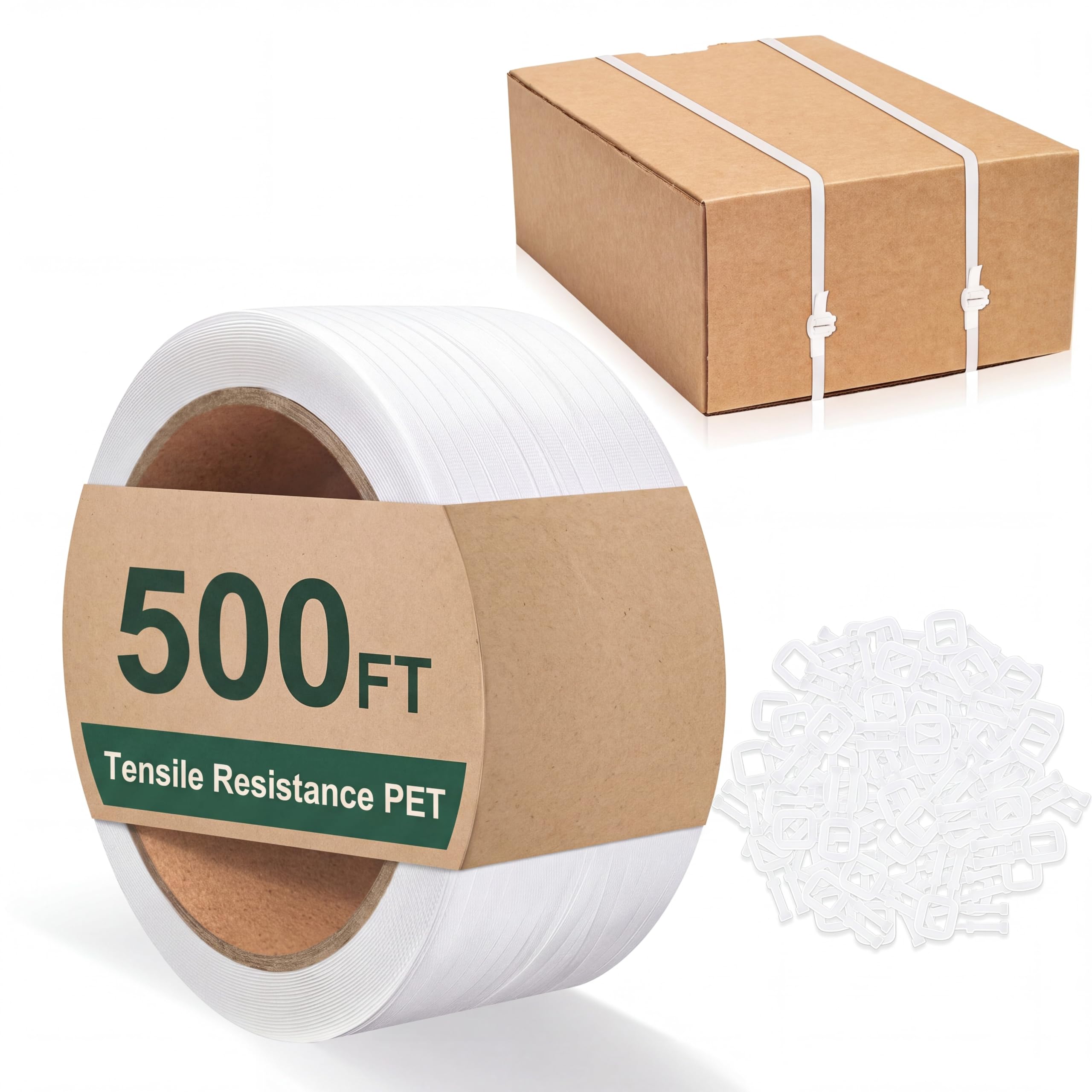 Pallet Strapping Kit - 492ft Yellow Strapping Tape -8 Pallet Strapping Kit - 492ft Yellow Strapping Tape -8
