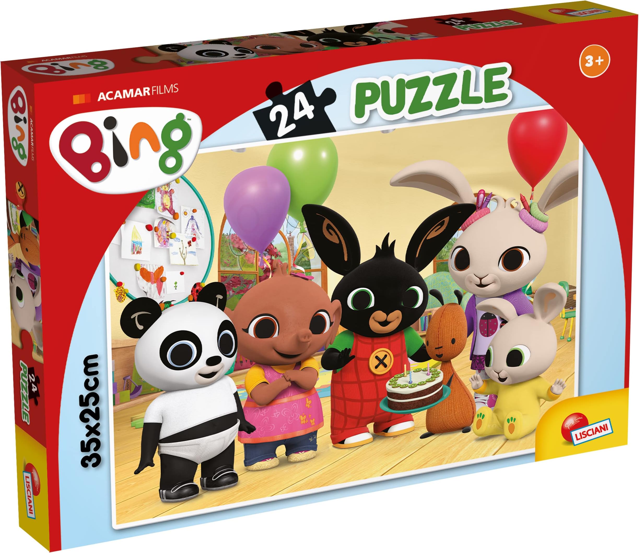 Liscianigiochi Lisciani Giochi Bing Puzzle M-Plus 24, Happy Birthday, 99429