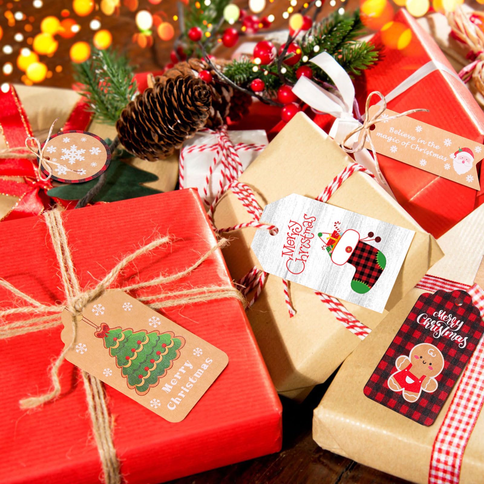 Cadeau kaartjes, cadeau labels – Kerst – printable - Little green planet