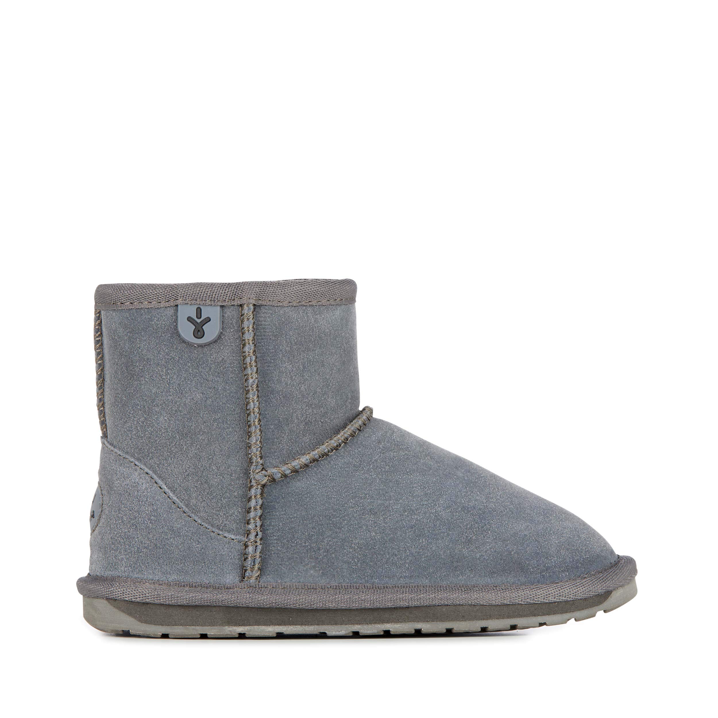 Emu Wallaby Mini dziewczęce buty z krótką cholewką, Szary w?giel, 37 EU