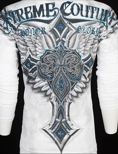 Miniatura 8 de Xtreme Couture by Affliction - Camiseta de manga larga para hombre Last Blow