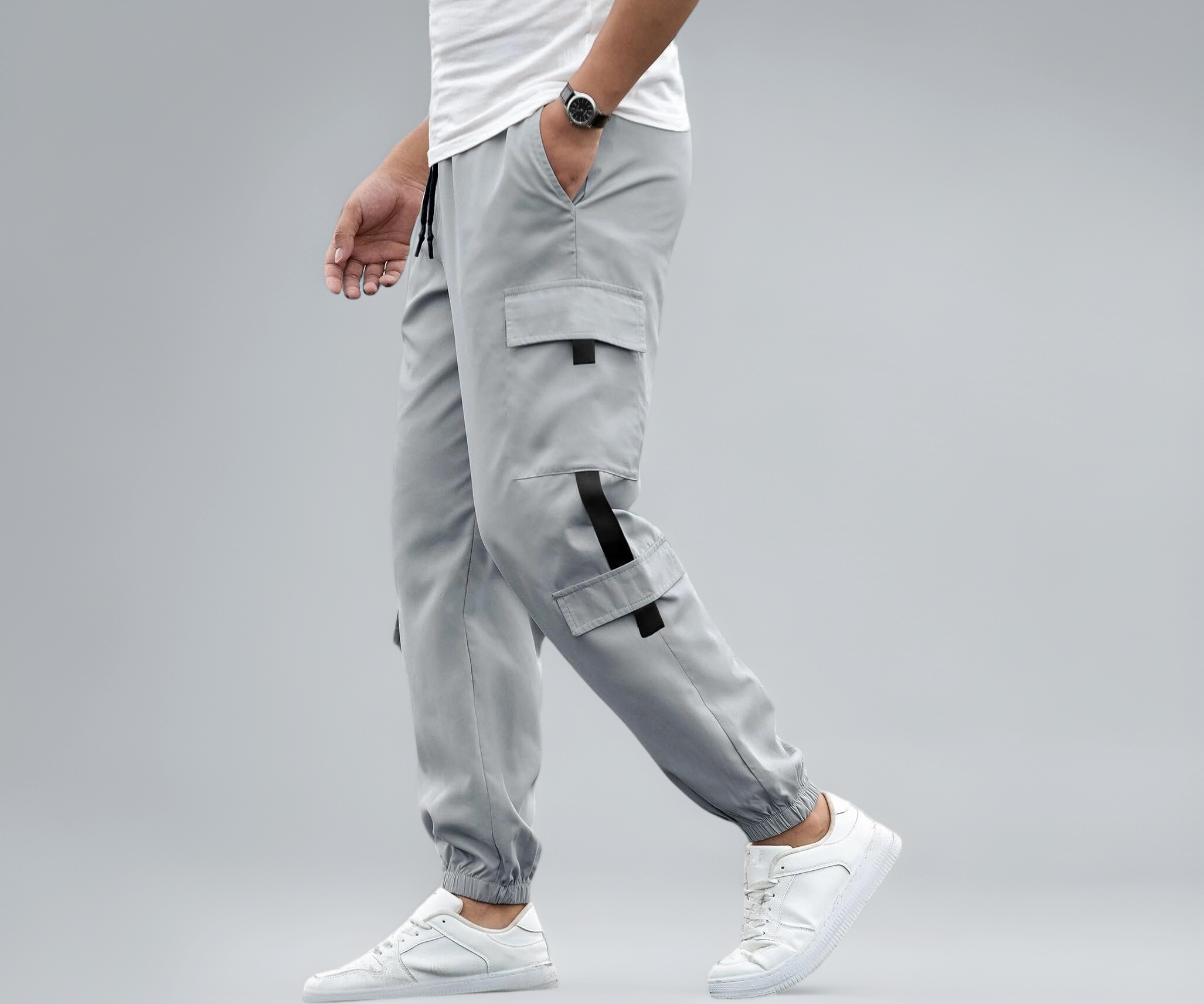 Lymio Men's Grey Track Pant - Image 1