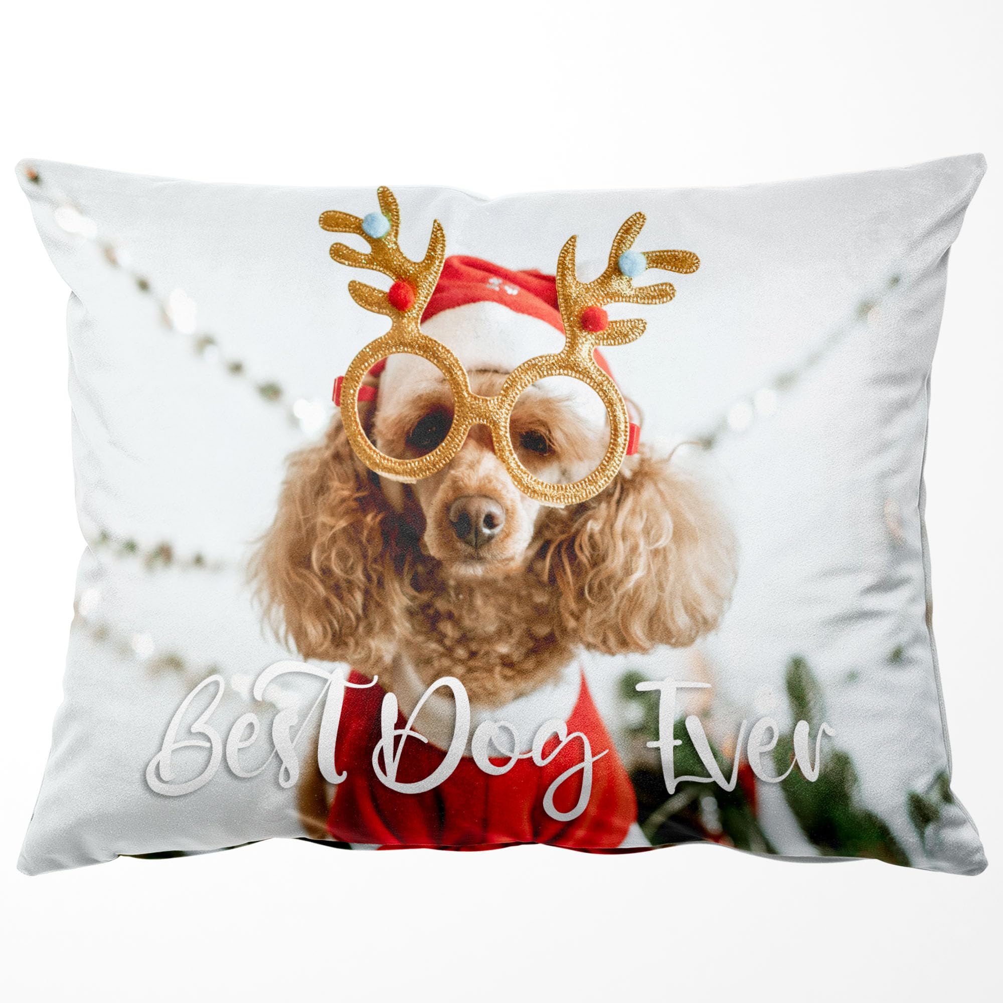 Easycosy Personalised Cushion Cover - Velvet Photo Pillow Cases - Two Side Print - Custom Valentine's Day Birthday Wedding Special Moments Gift idea for Couple Friends Lover-50X75CM