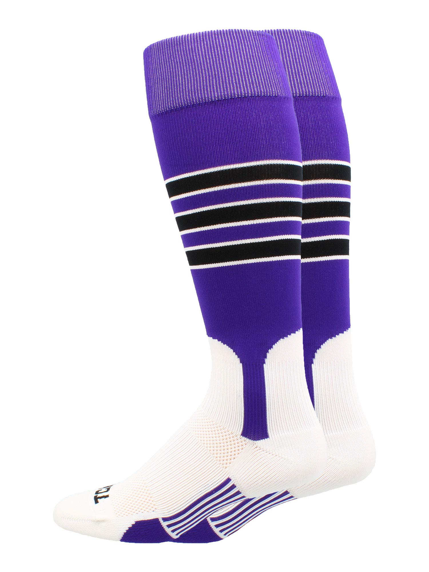 MadSportsStuff 3-Stripe Baseball & Softball Stirrup Socks | Youth & Adult Over Calf Team Performance Socks