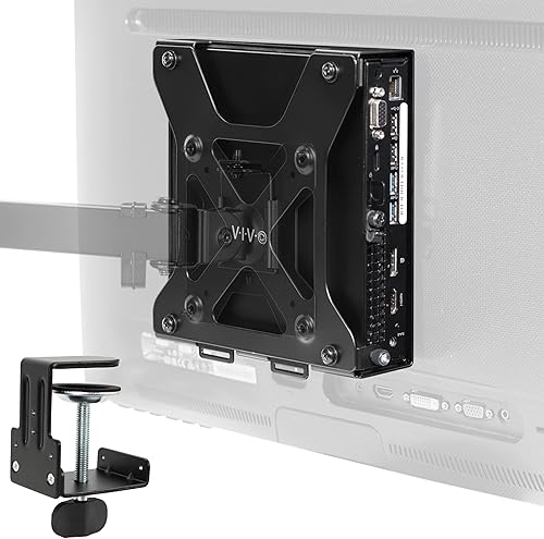 VIVO Soporte VESA para monitor trasero diseñado para microCPU Dell OptiPlex, soporte para computadora con brazo de monitor, soporte oculto en la