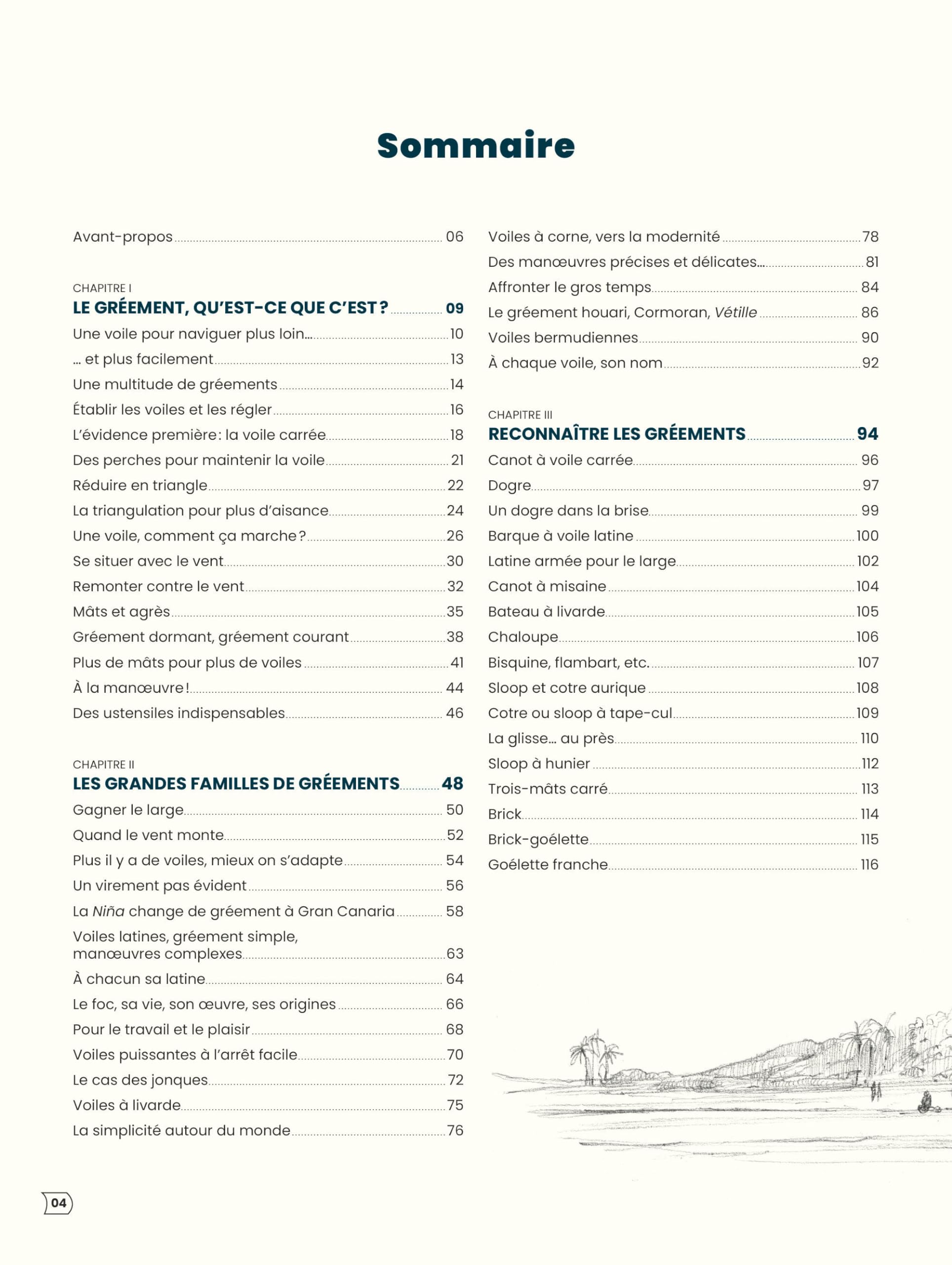 Des gréements et des voiles