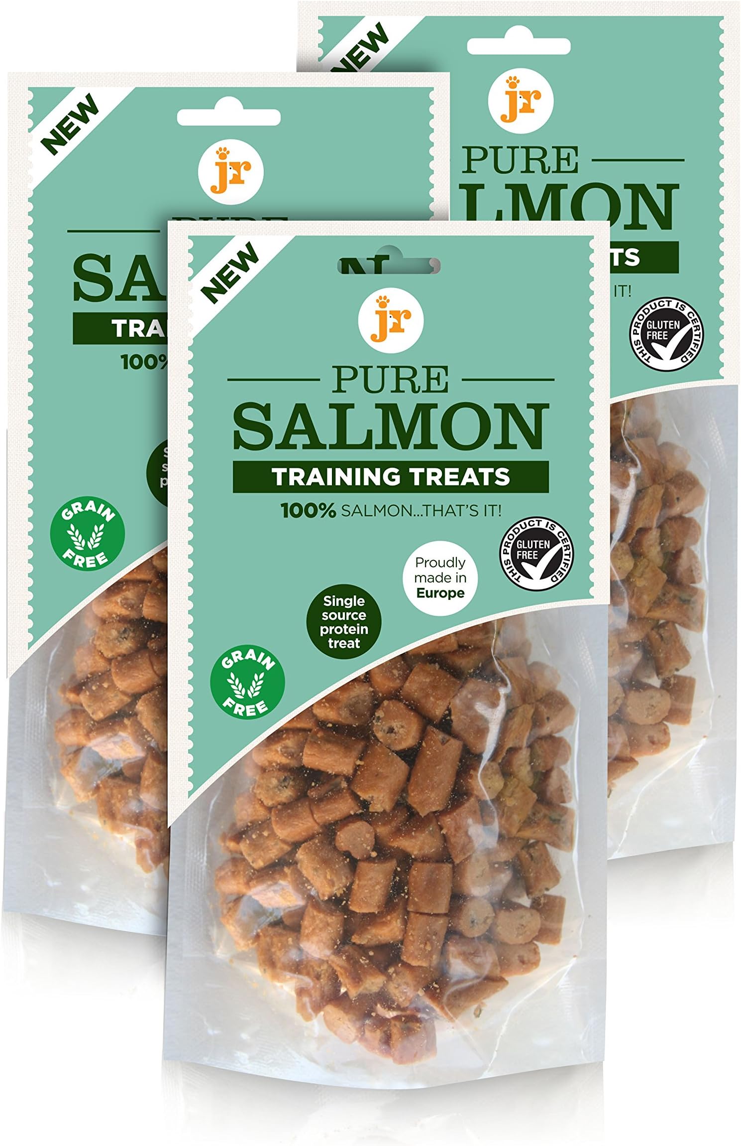 100% Pure dried fresh Salmon Training Treats for dogs (3 x 85g)