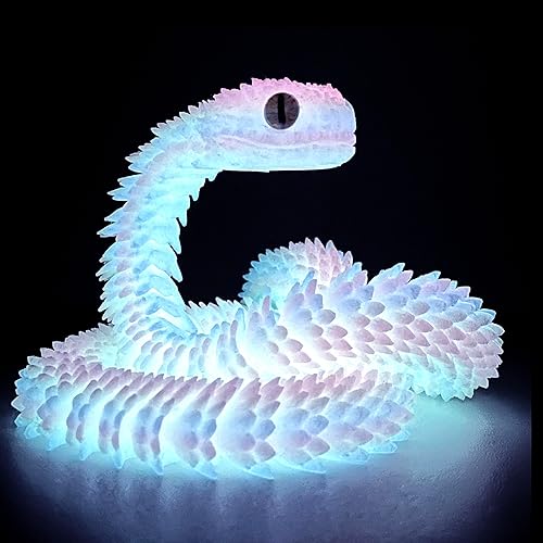 Juguetes de serpiente impresos en 3D de 24 pulgadas, animal flexible impreso en 3D, juguetes de serpiente para personas inquietas, juguetes de