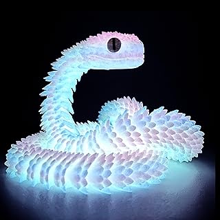 Juguetes de serpiente impresos en 3D de 24 pulgadas, animal flexible impreso en 3D, juguetes de serpiente para personas inquietas, juguetes de serpiente para TDAH, perfecto para coleccionistas