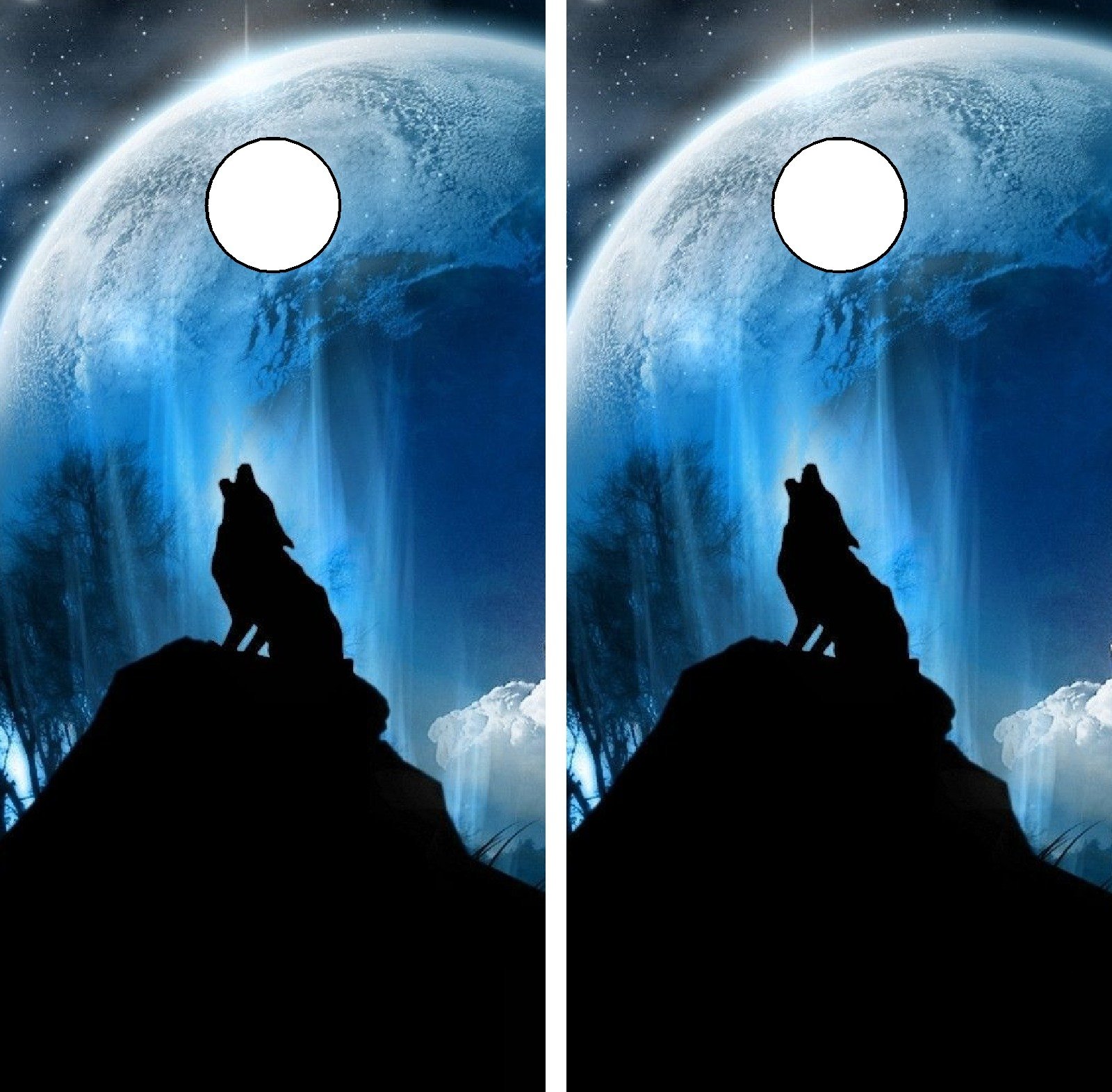 GRAPHIX EXPRESS Cornhole Board Wraps - Cornhole Wraps for Boards - Cornhole Decals for Boards - Cornhole Vinyl Board Wrap - Cornhole Skins for Boards - Cornhole Set - C255 Wolf