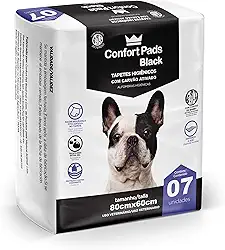 Tapete Higiênico Confort Pads Black 80x60 C/ 07 Unidades