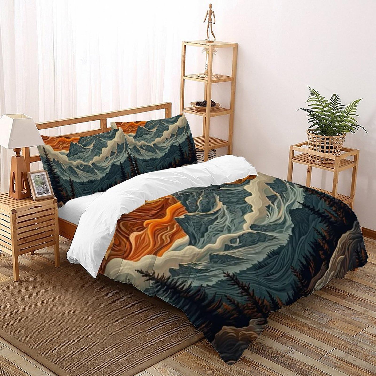 Housse de couette King imprimé 3D Totem finie la corvée du lit grâce au zip