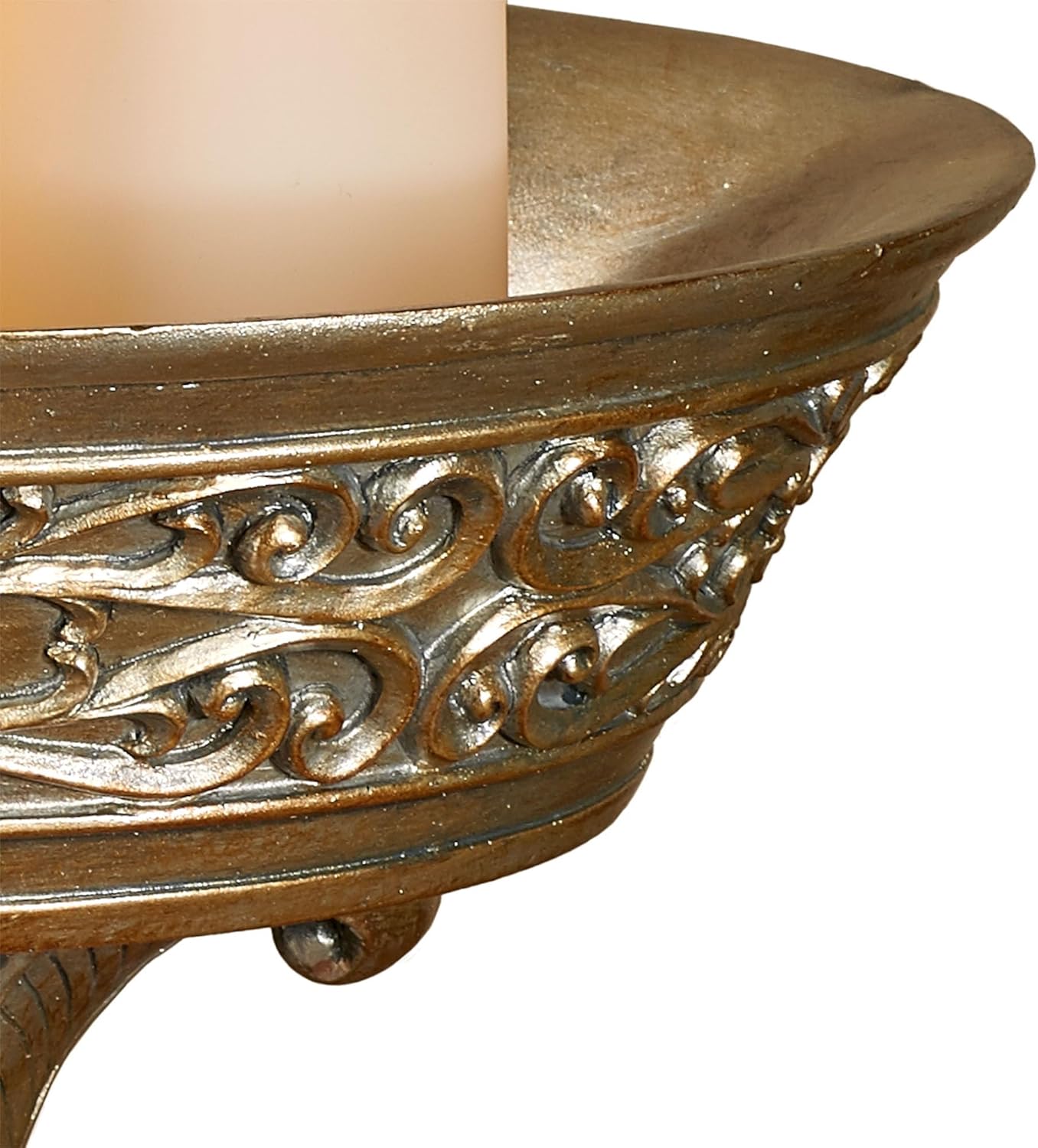 Touch of Class Laryssa Decorative Centerpiece Bowl Champagne Gold