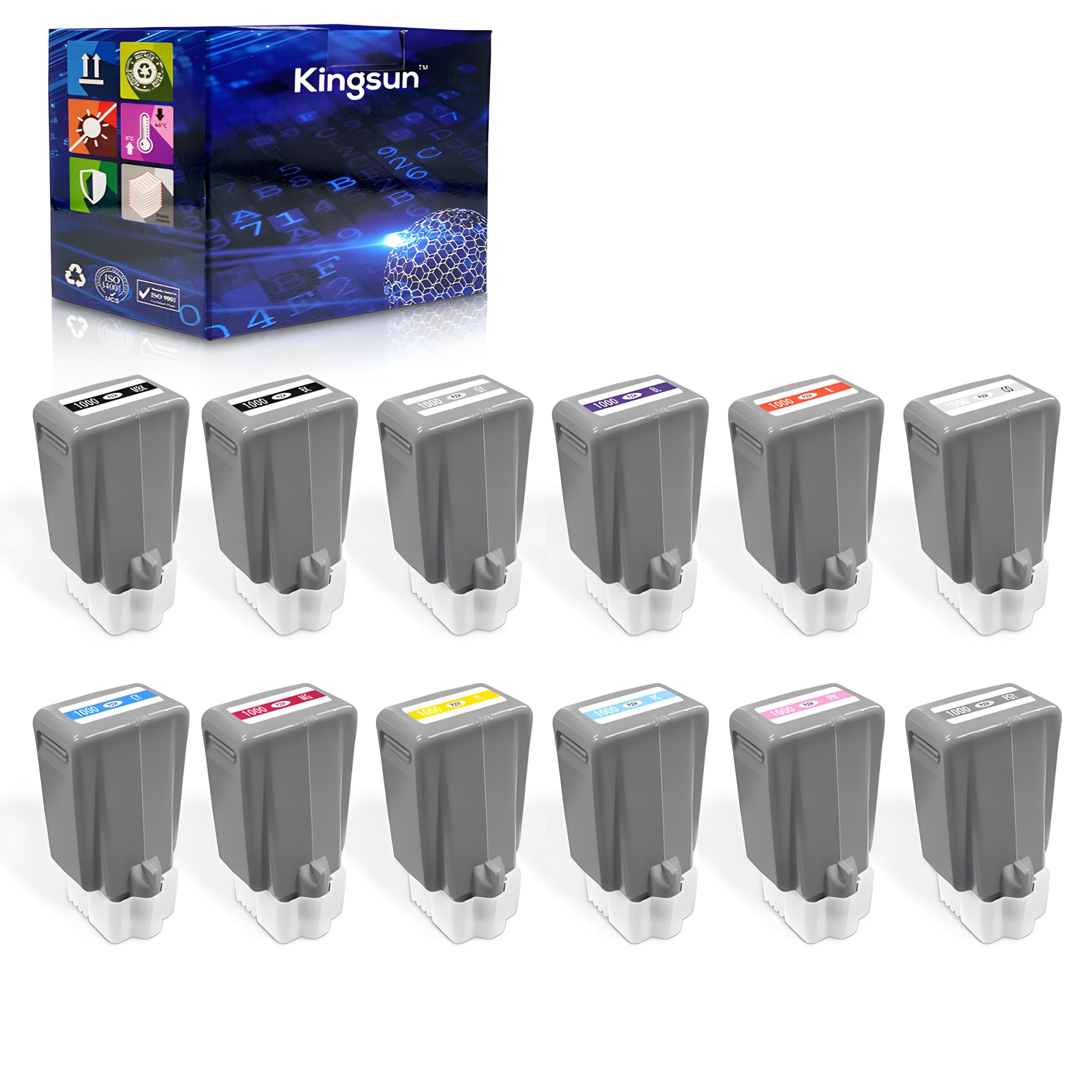 Canon PFI-1000 12色セット Amazon.com: KSUMEI PFI-1000 Ink Tank 12 Color Pack PFI 1000