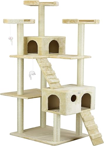 Árbol para gato de GO Pet Club (72 pulgadas), Beige
