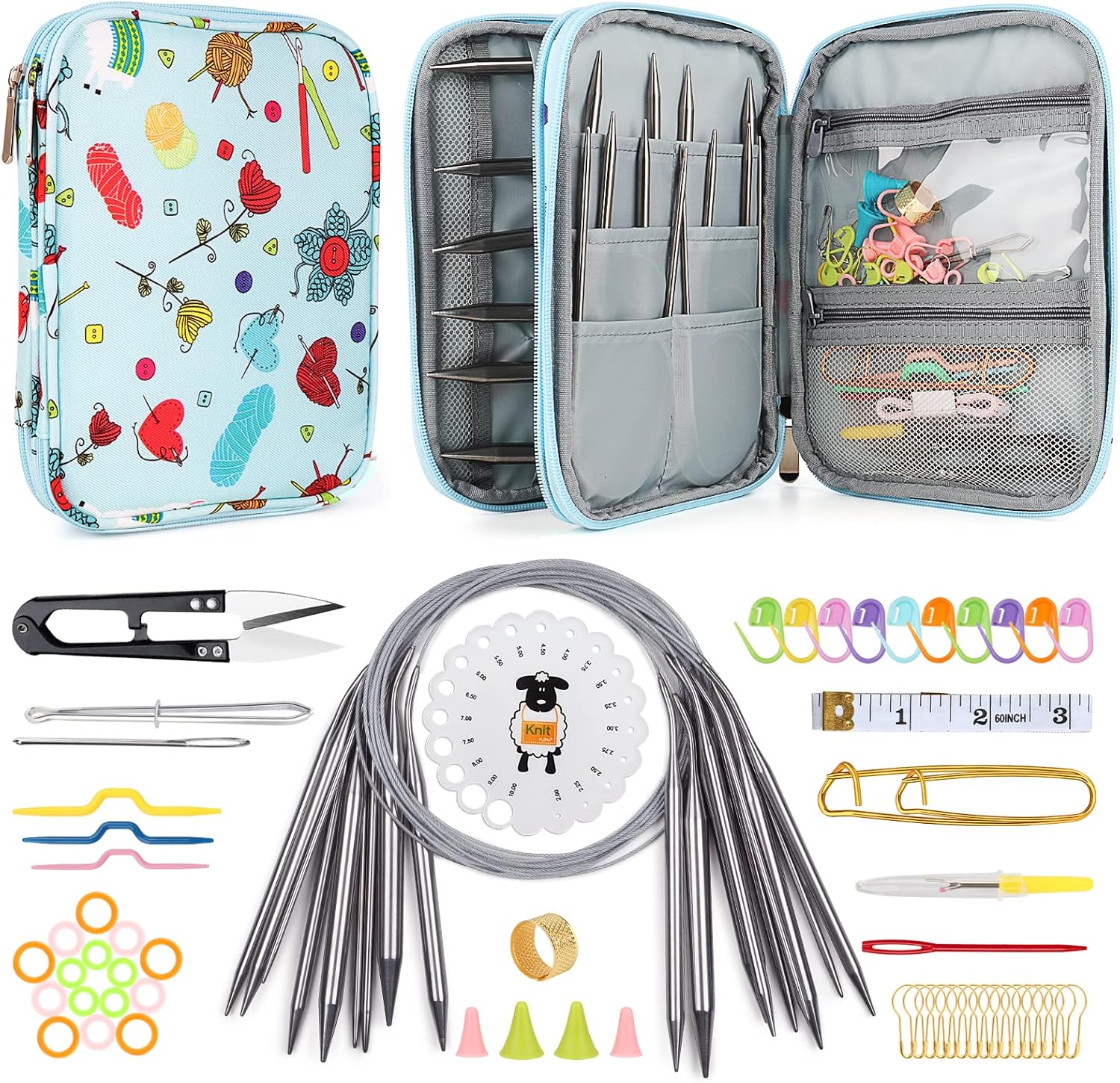 Aeeque Circular Knitting Needles Set for Beginning Knitter