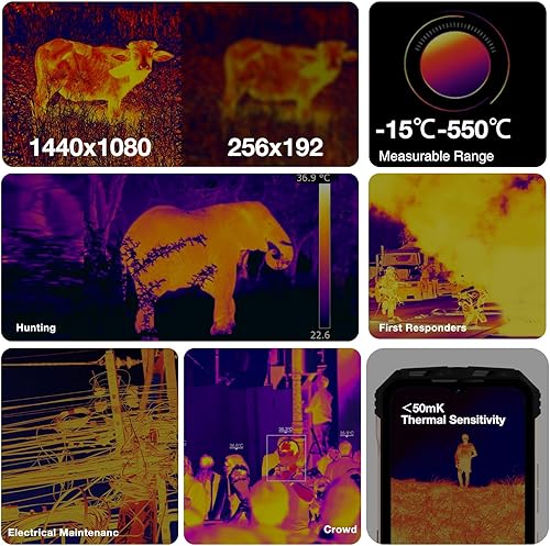 Miniatura 4 de DOOGEE V31GT 5G Smartphone resistente desbloqueado, 20GB+256GB teléfono resistente con cámara de imágenes térmicas 1440* 1080, 10800mAh66W, 120Hz