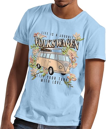 Miniatura 1 de Volkswagen Bus Life is A Journey Fill Your Tank with Love - Camiseta de manga corta para hombre y mujer