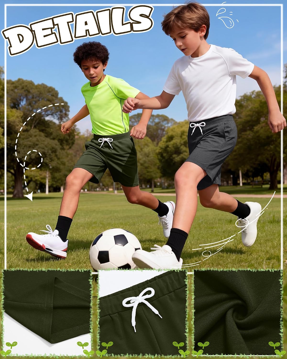 Boys Athletic Sweat School Shorts