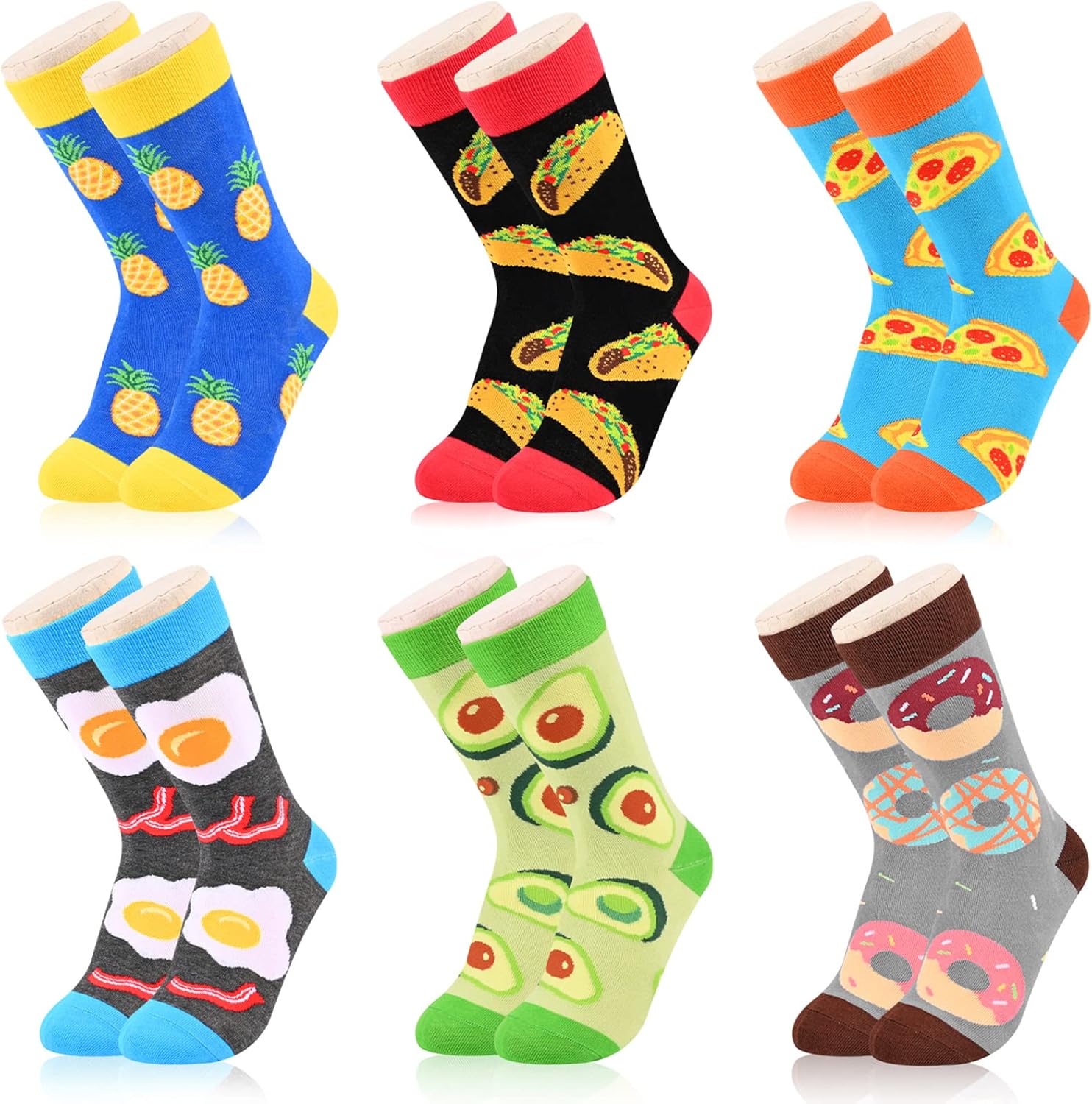 Kids Boys Girls Novelty Crew Socks, Funny Colorful Toddler Calf Socks for 2-18 Years Old