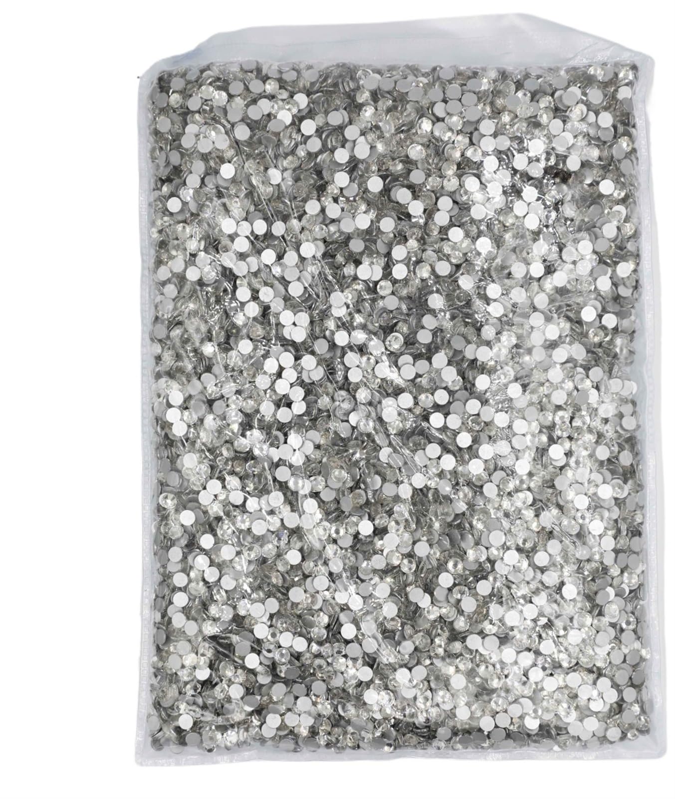 Strass Termoadesivi SS3-SS20 Flatback Crystal AB Strass non termoadesivi for decorazioni Nail Art(Crystal Clear,Ss20 14400pcs)