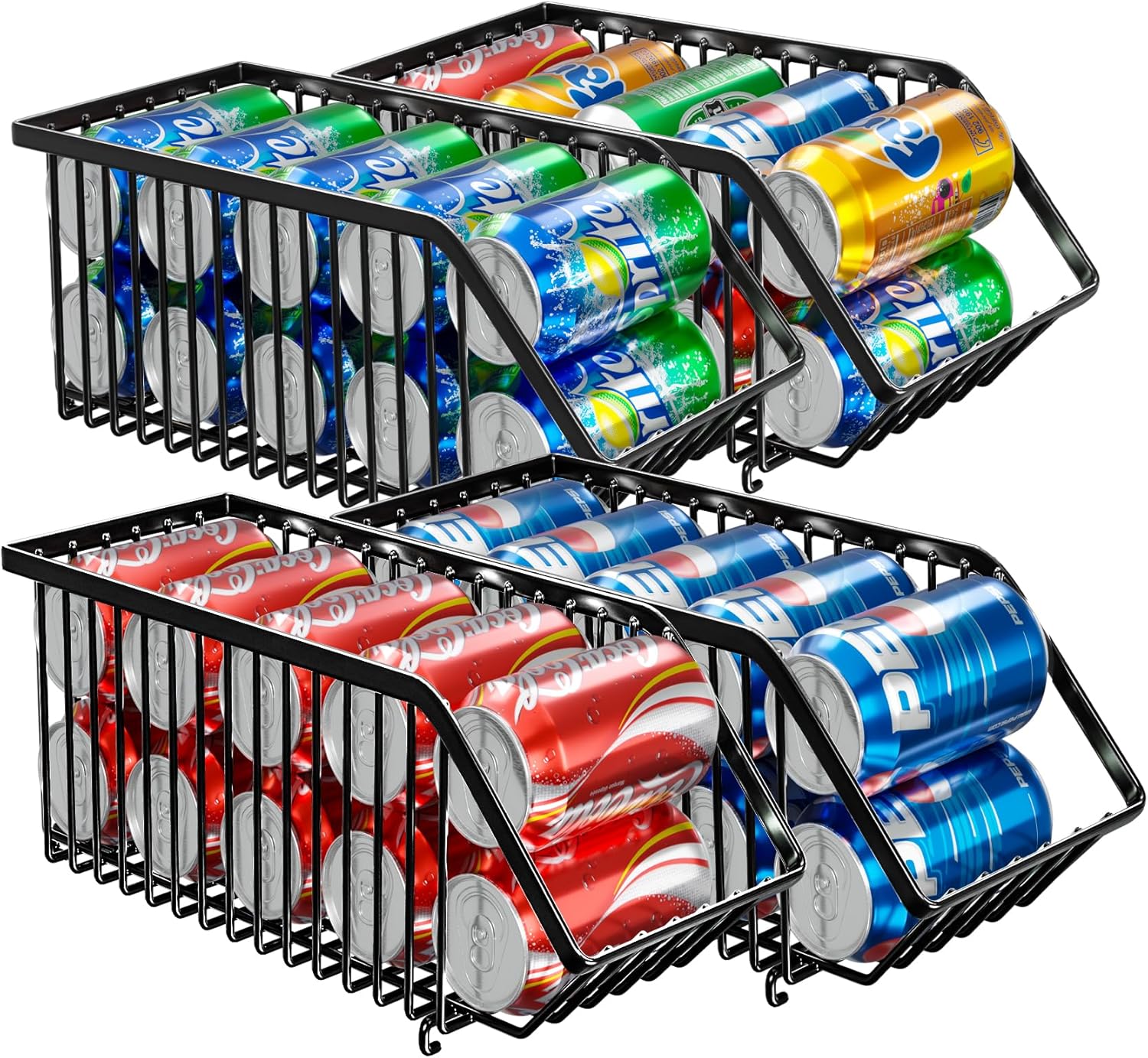 Boeetech Stackable Soda Can Dispenser Organizer Rack