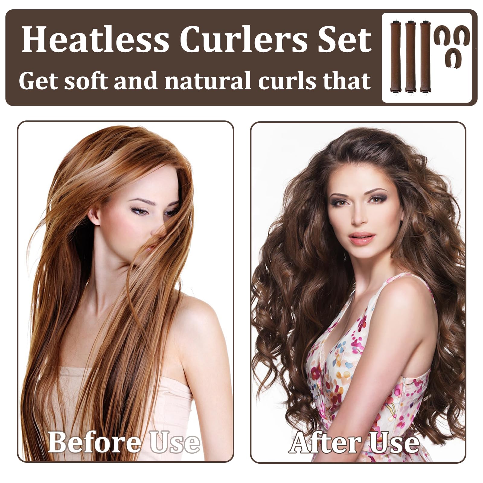 KEYRI 3 PCS Heatless Curlers Set - Image 4