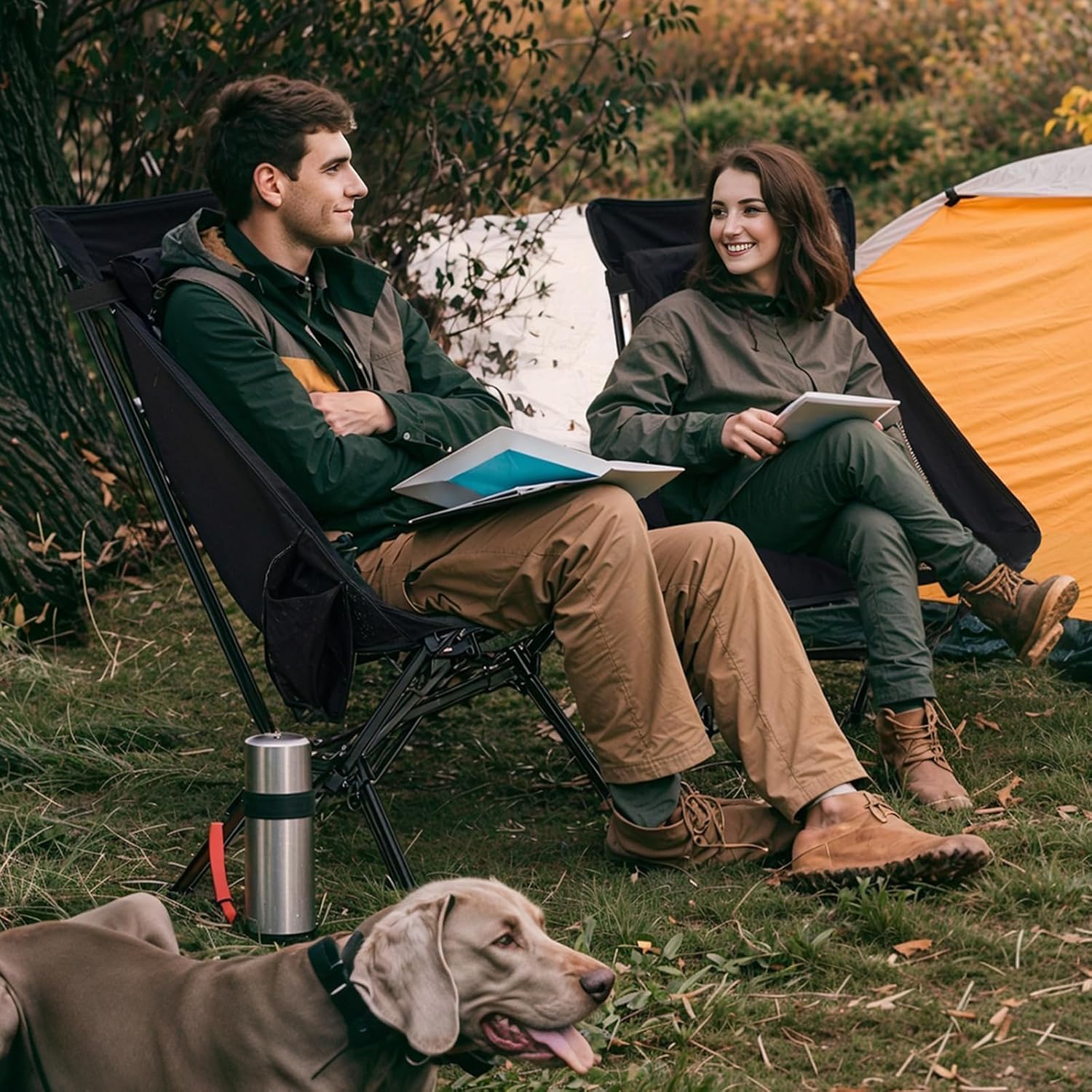 OVERMONT Silla de Camping Ligera y portátil, Silla Plegable Ultraligera, soporta hasta 330 Libras, Playa compacta para Adultos con Bolsa de Transporte para Senderismo, Pesca, Campamento al Aire Libre