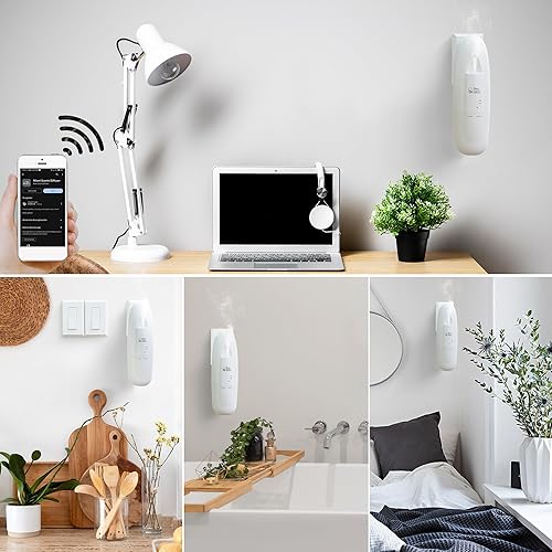 Miniatura 8 de Difusor enchufable para aceites esenciales, difusor de pared Bluetooth enchufable, ideal para aromaterapia, difusor de aceite inteligente