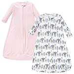 Hudson Baby Unisex Baby Cotton Long-Sleeve Wearable Sleeping Bag, Sack, Blanket, Pink Safari, 18-24 Months