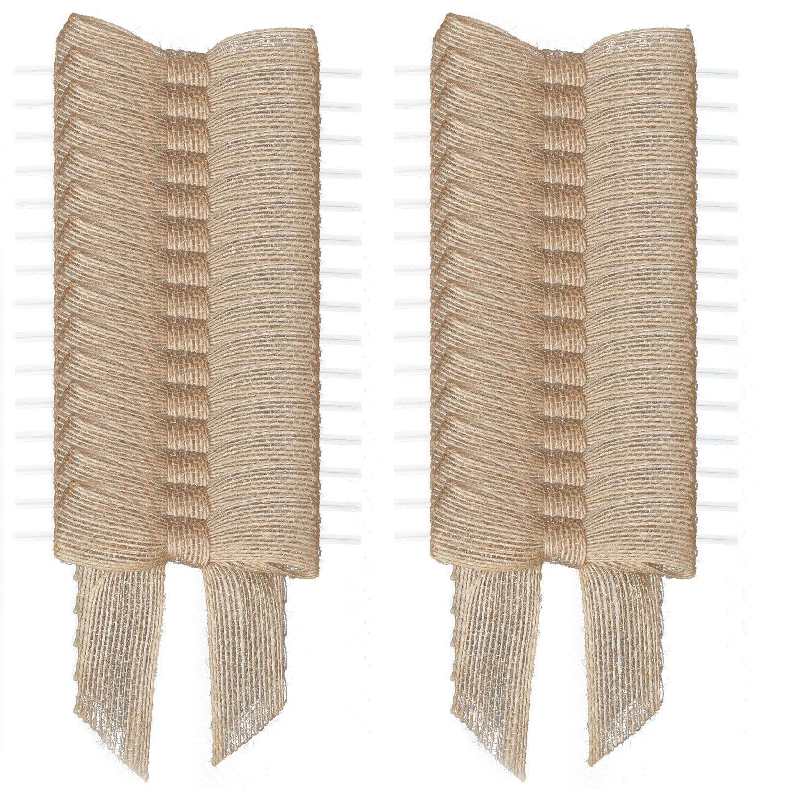 7Rainbows 30pcs Boutique 3.5" Burlap Ribbon Bows Craft Twist Tie Bows for Tying Up Packages Gift Wrapping Christmas Tree.