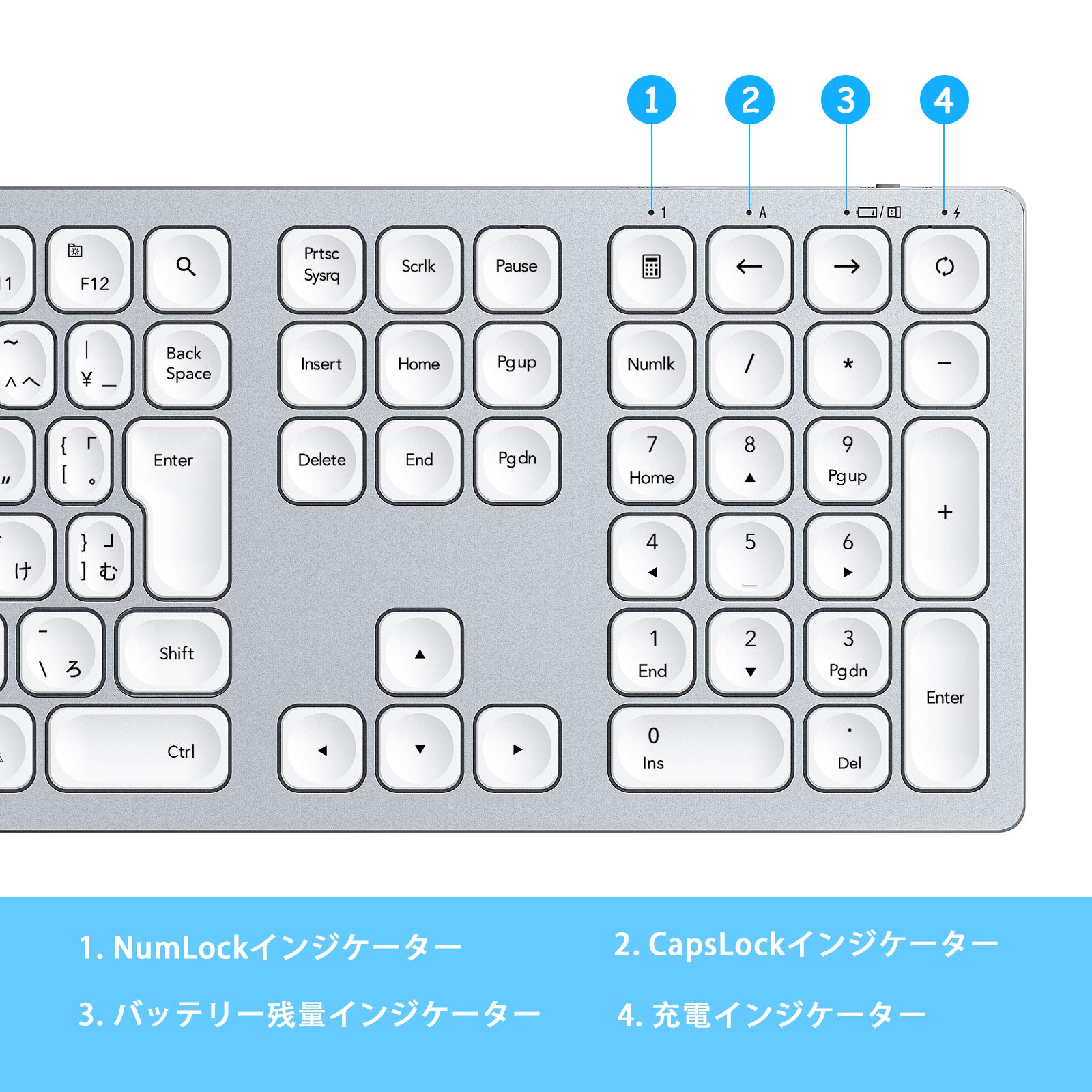 Amazon.co.jp: seenda ワイヤレスキーボード 無線キーボード 日本語