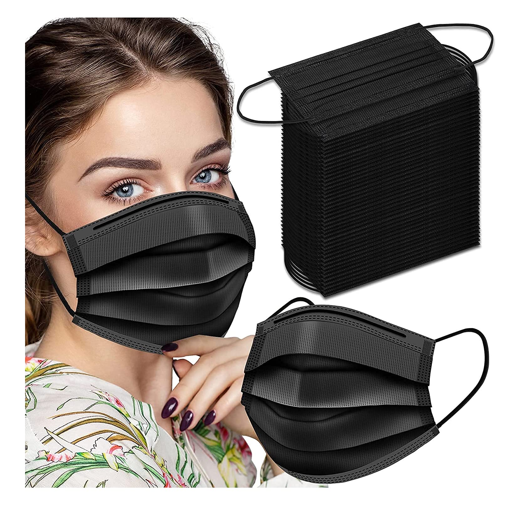 Dental Mart : Black Color Surgical 3 Ply Disposable Built-In Nose Pin Mask With 3 Layer Of Non Woven Fabric Pharmaceutical Breathable Pollution Mask For Men, Women (Pack of 150) (B09F6WYSYB) Amazon Price History, Amazon Price Tracker