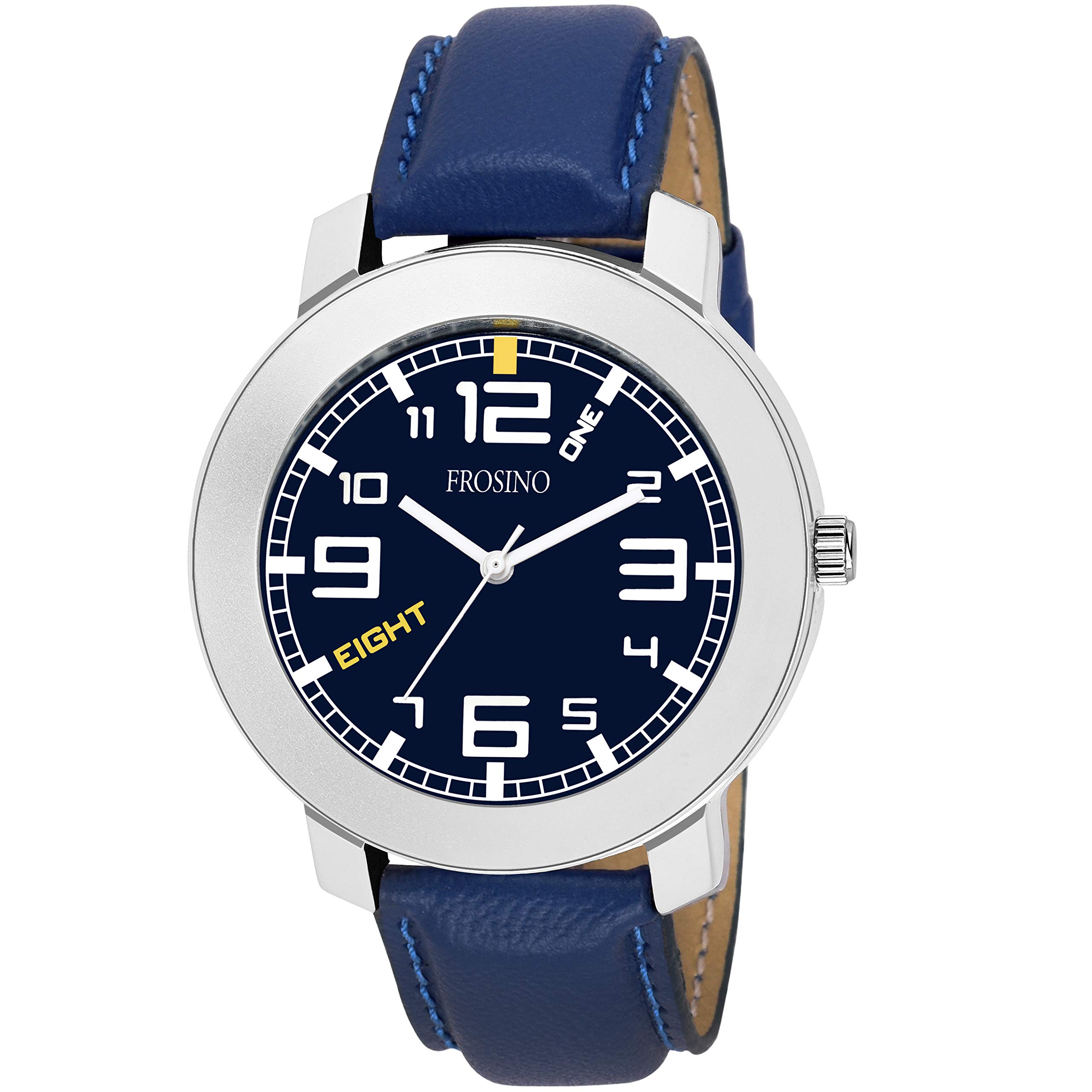 FROSINO FRAC101859 Blue Strap Silver case Blue dial Analog Watch for Boys and Men (Blue) (B07MHFDW5P) Amazon Price History, Amazon Price Tracker