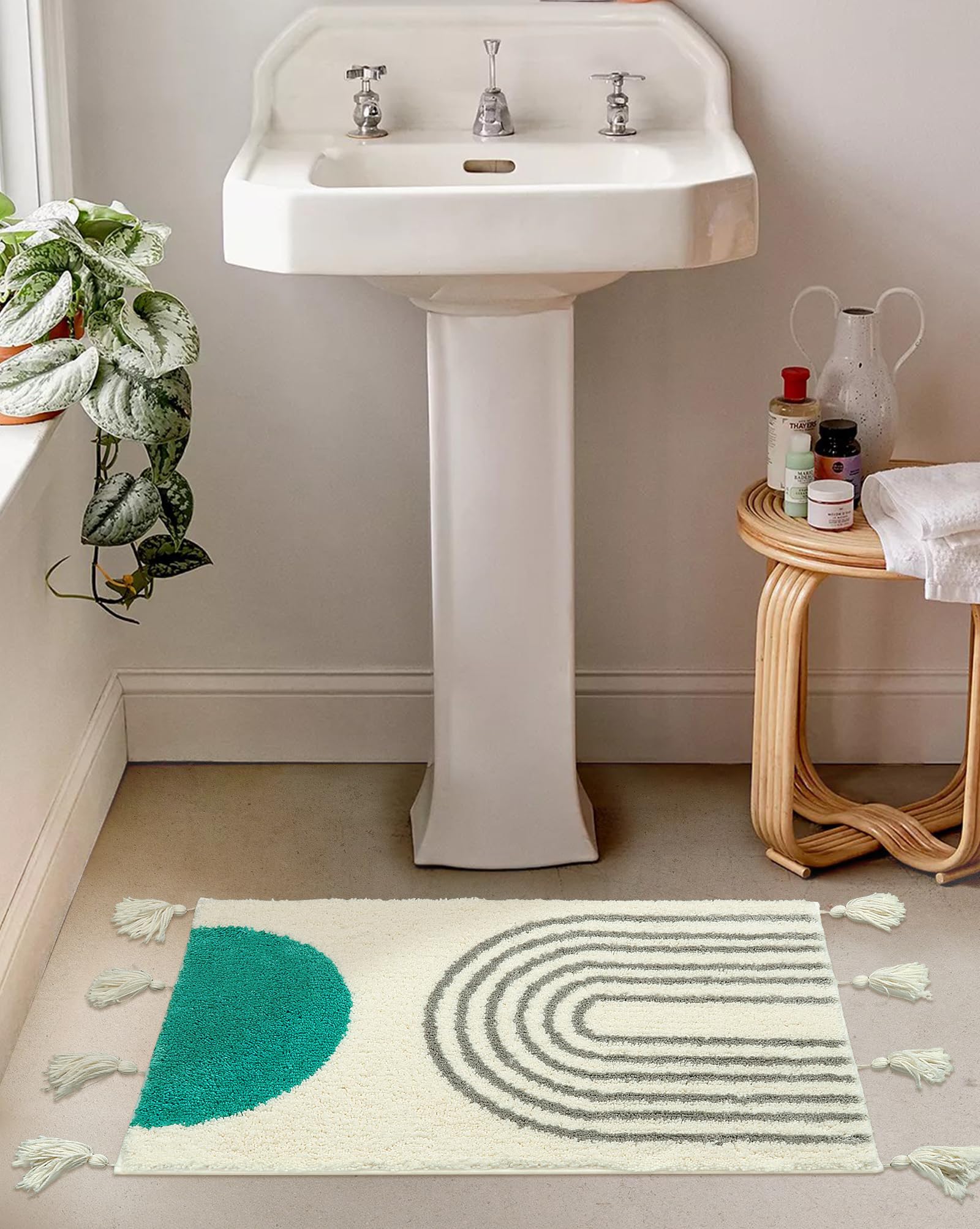 Mini Bathroom Rugs Lavish Home 16 In. X 24 In. Bathroom Mat HW2400004