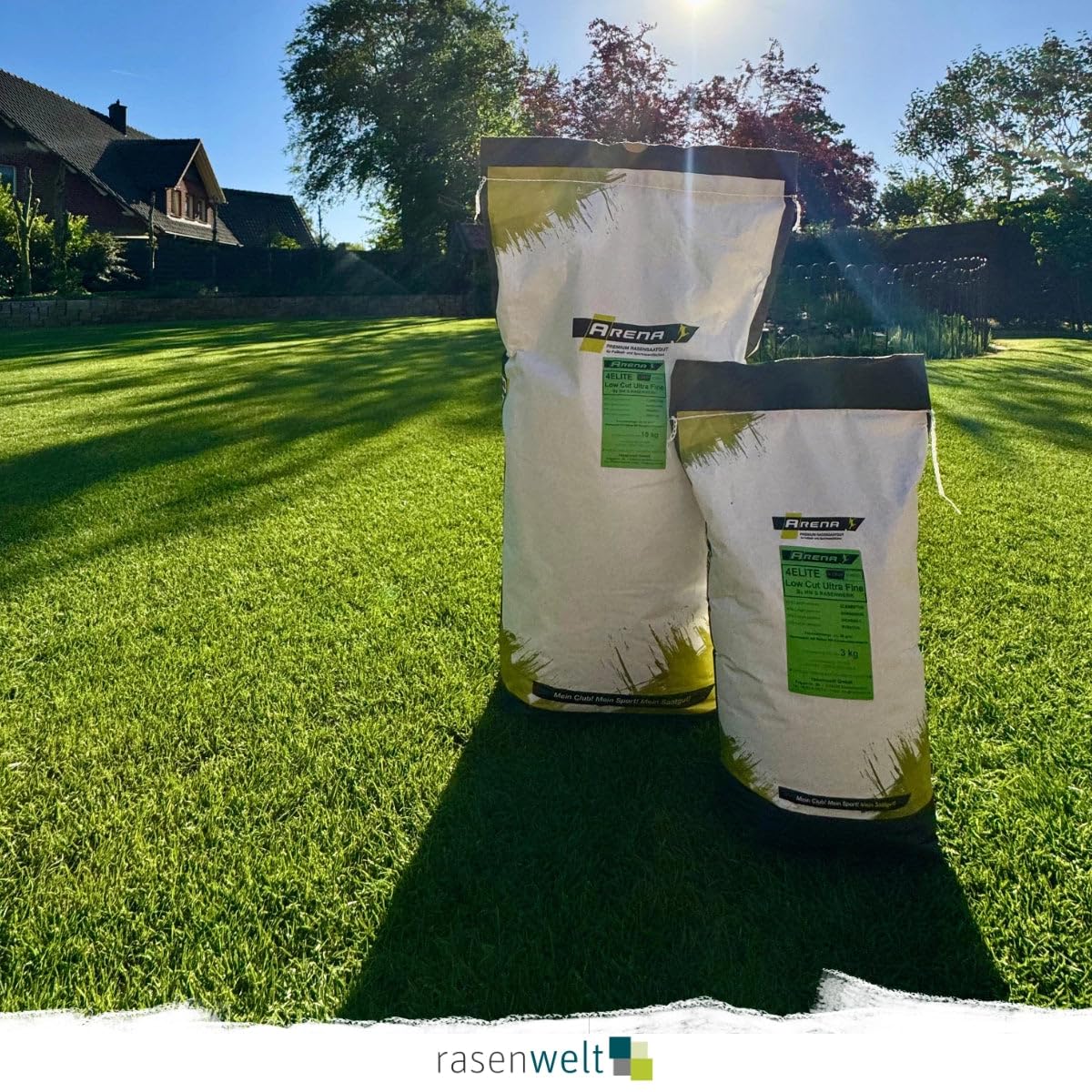 ARENA Rasensamen 4Elite Ultrafine Lowcut 10kg | tiefschnittverträgliches, feines Saatgut in zertifizierter Top-Qualität | für perfekten Rasen