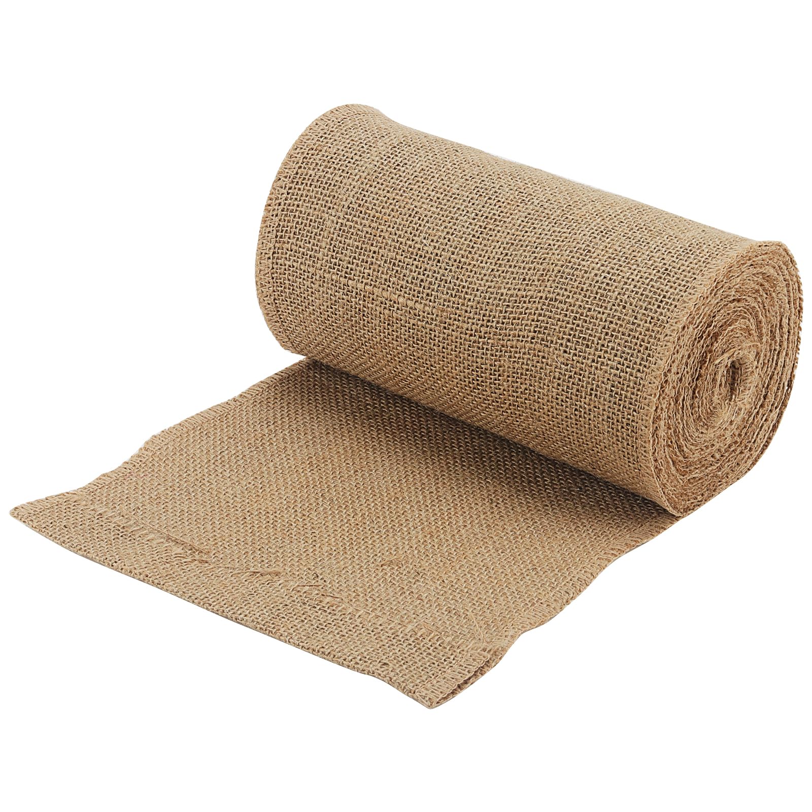 Hessian Roll, 20cm x 10m Hessian Table Runner, Burlap Fabric, Jute Fabric Roll for Crafting Wedding Party Table Decoration