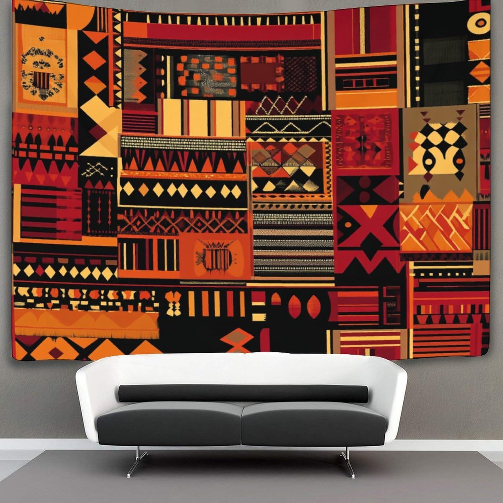 kaiyun Forme Geometriche e Organiche Parete Arazzo Da Parete Con Arte Murale Decorazioni Per La Casa Per Il Dormitorio Della Camera Da Letto (Tradizionale africano Arte,180cmx230cm)