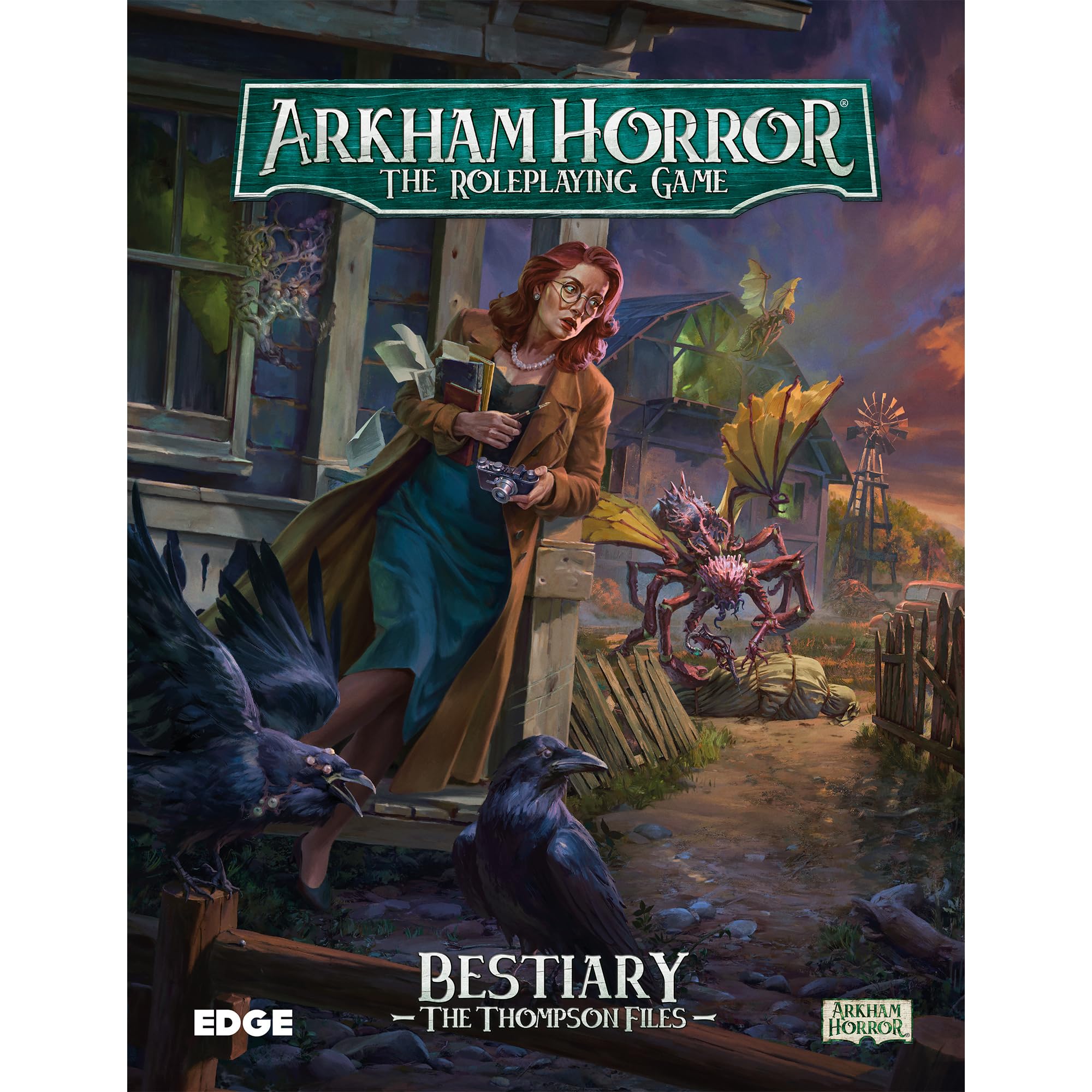 Arkham Horror The Roleplaying Game The Thompson Files - Bestiario narrativo e guida ai mostri, 96 pagine con copertina rigida per GMS e giocatori, età 14+, 2-6 giocatori, 1+ ora di riproduzione