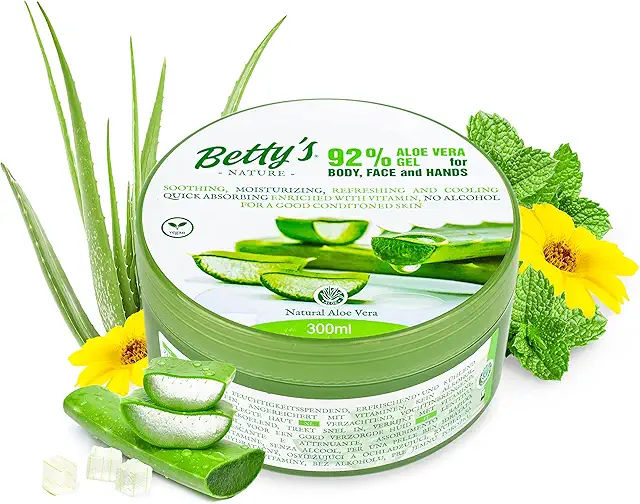 Gel Aloe Vera 100% Naturel Corps Visage Mains Cheveux - Betty's Apaisantes 300ml