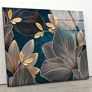 My Photostation.com Tempered Glass Wall Art 16x16'' Floral Wall Decor Home Decor Glass Printing Large Wall Art Floral Wall Art Abstract Flower Wall Art Gifts for Her