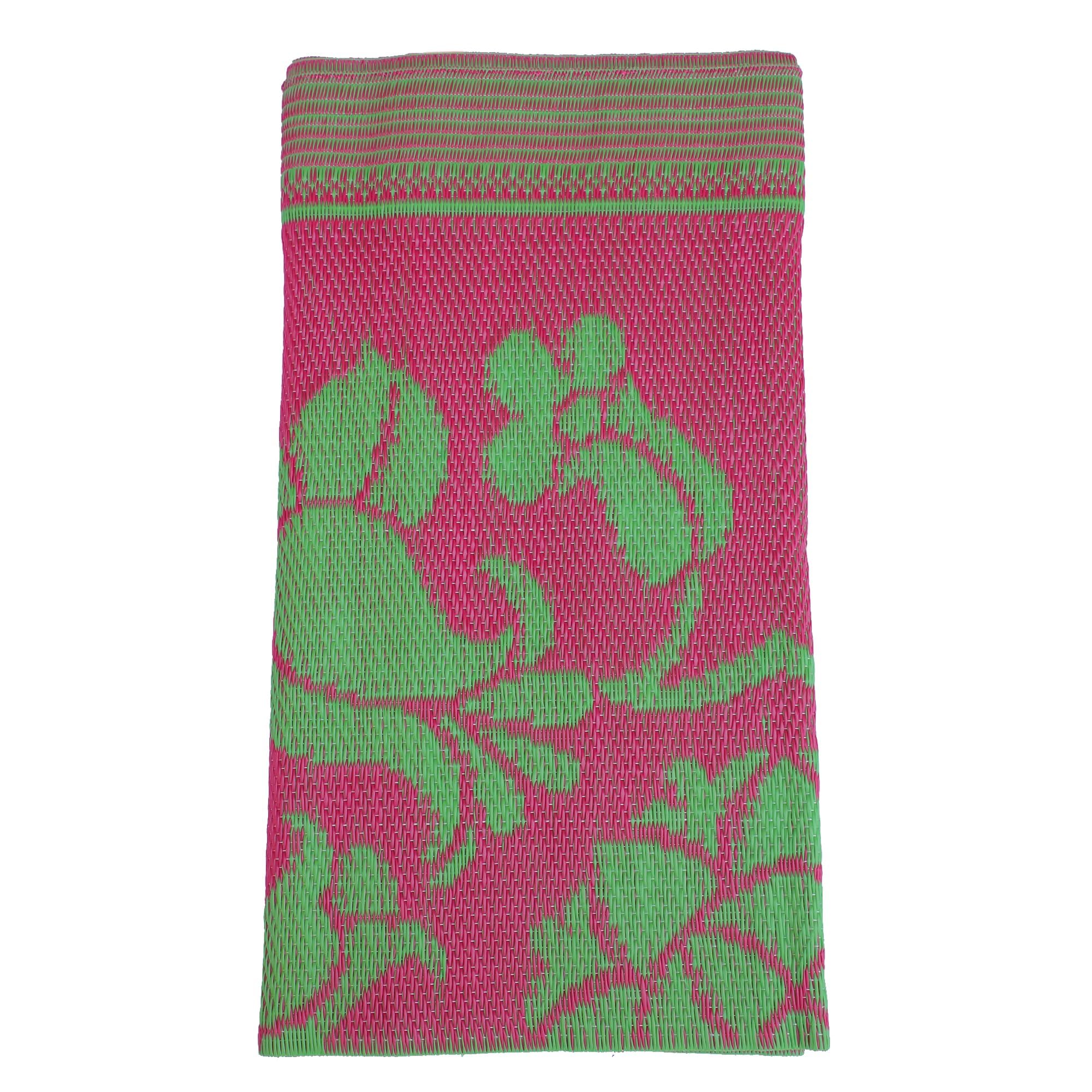 RED CRUSH Multipurpose Reversible Plastic Chatai Mats for Home Picnic Travel Sitting on Floor Foldable Chatai Mat, 4X6 feet, Rani