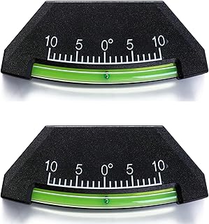 RV Level-Graduated Scale Stick On Leveling System,High Visibility brass ballfor Off-Road Vehicle, Jeep, Truck, RV, Camper, Trailer, or Boat (Marine Vessels or Sailboat) Adhesive Mounted Level 2 Pcs