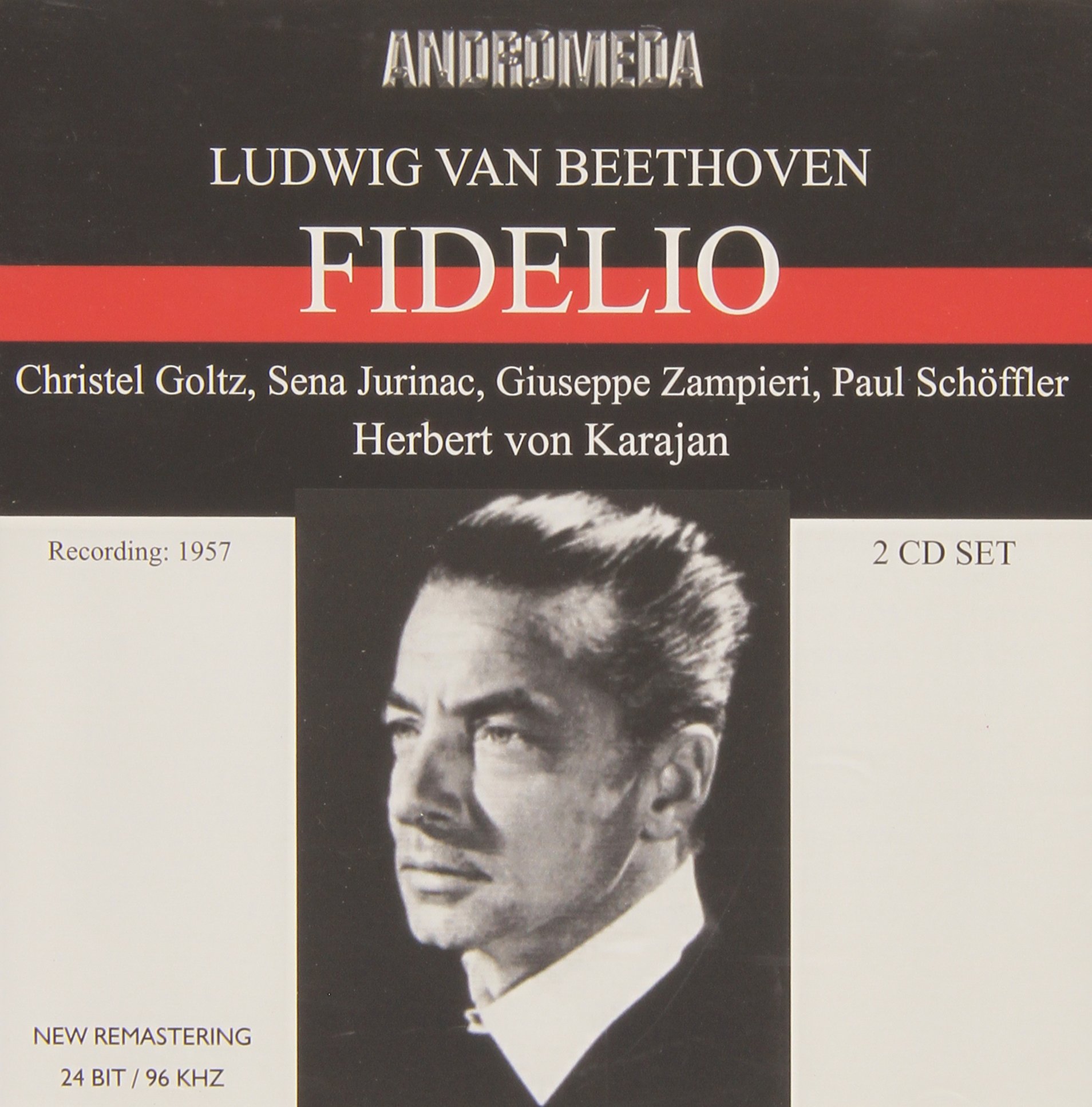 Beethoven Fidelio Karajan Live Salzburg 1957 Goltz Zampieri Vienna Phil 2 CD