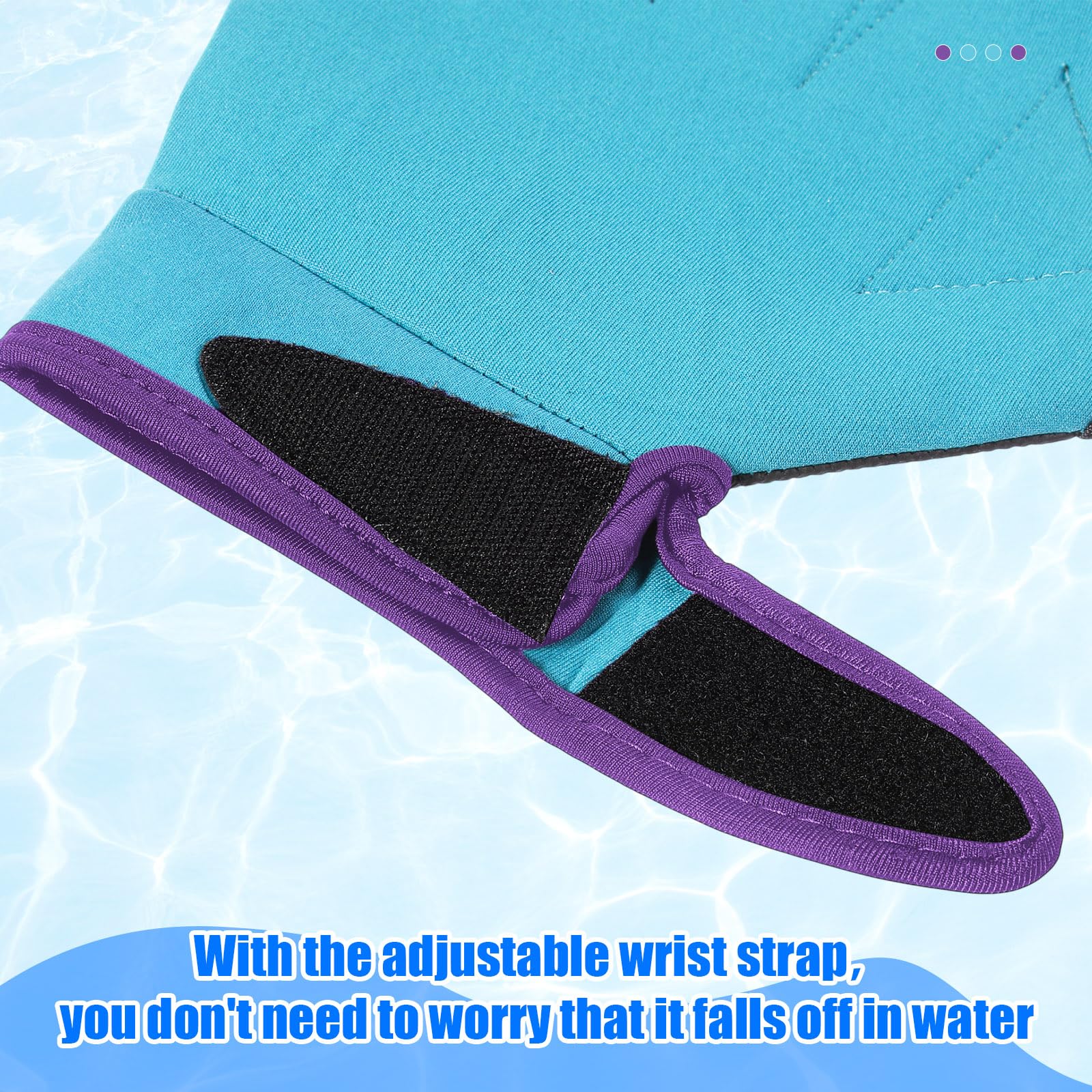 Sumind 2 paia di guanti da nuoto per allenamento acquatico, guanti in neoprene, guanti palmati per fitness, resistenza all'acqua, guanti da allenamento per uomini e donne, nuoto, immersioni, con